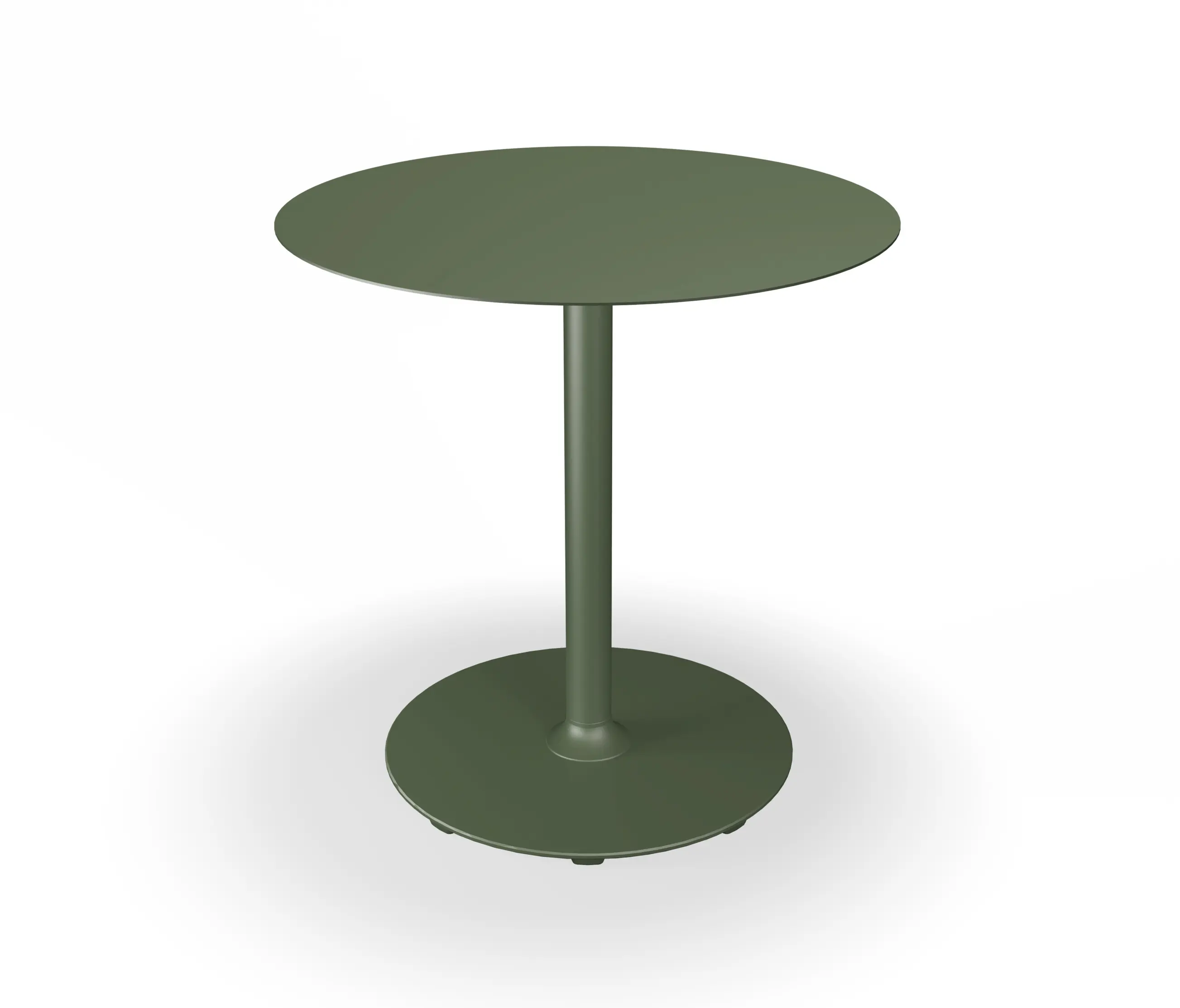 HOUE - PICO | Café Table with round base Ø74 cm Olive Green