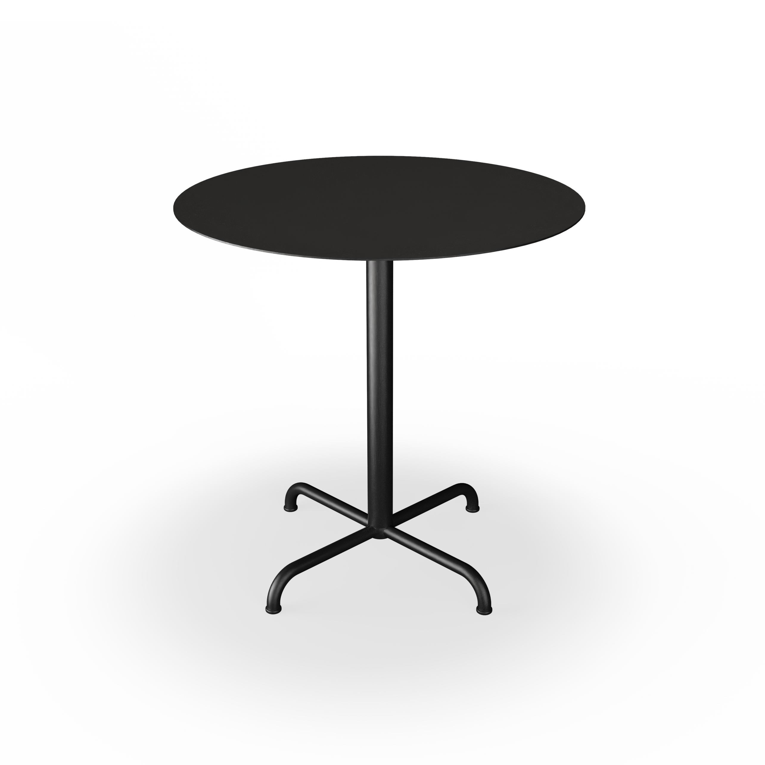 PICO | Café Table with 4 star base Ø74 cm Black
