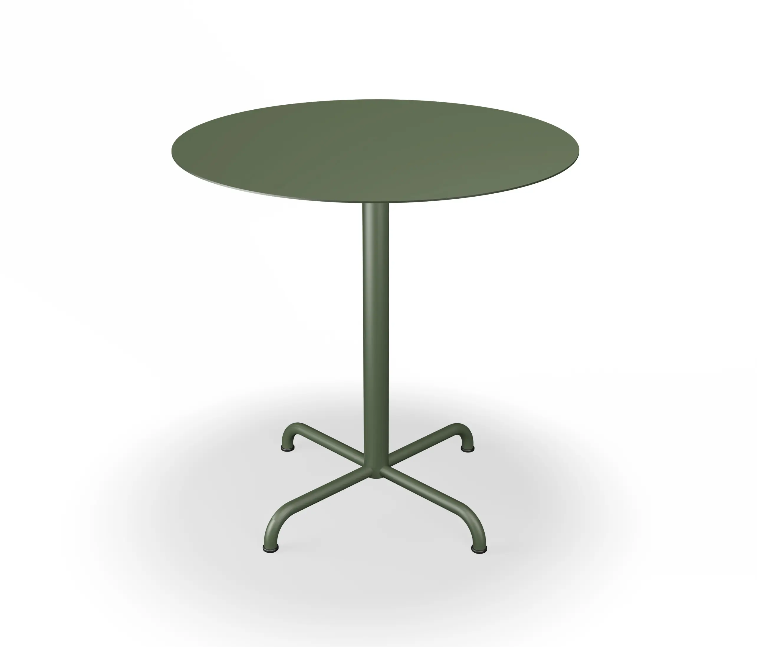 HOUE - PICO | Café Table with 4 star base Ø74 cm Olive Green