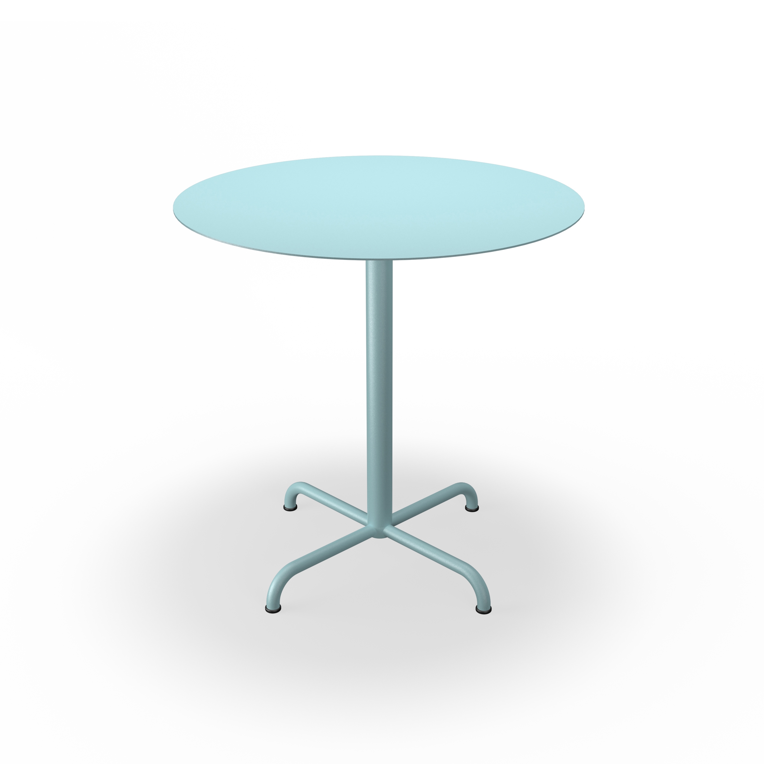PICO | Café Table with 4 star base Ø74 cm Ice Blue