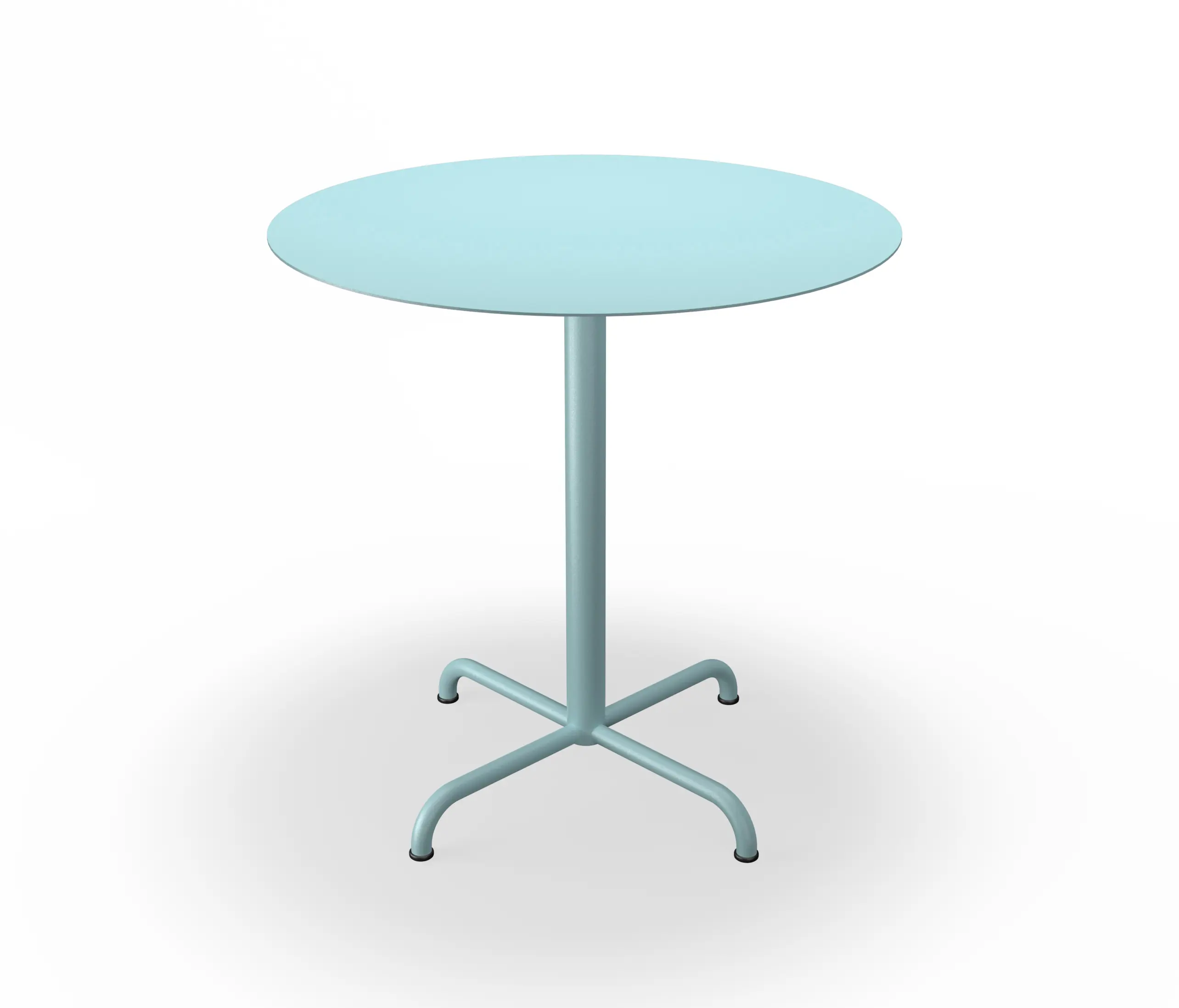 HOUE - PICO | Café Table with 4 star base Ø74 cm Ice Blue