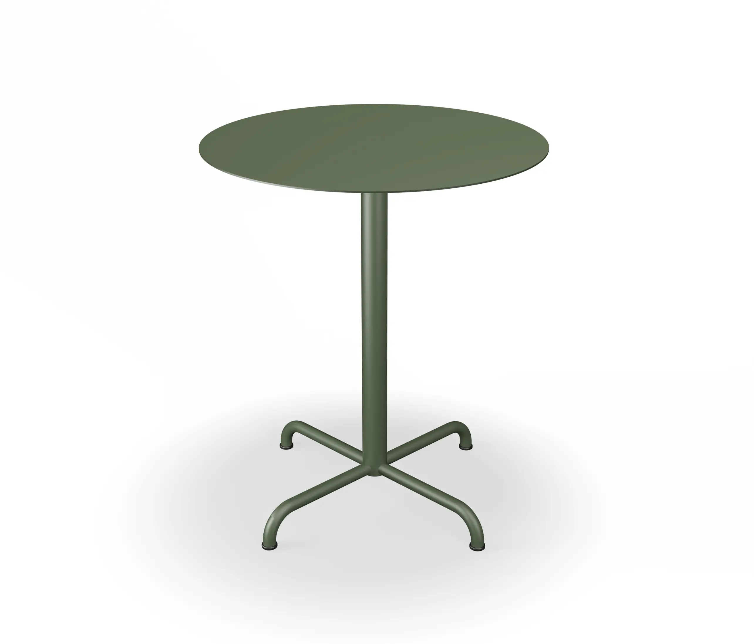 HOUE - PICO | Café Table with 4 star base Ø64 cm Olive Green