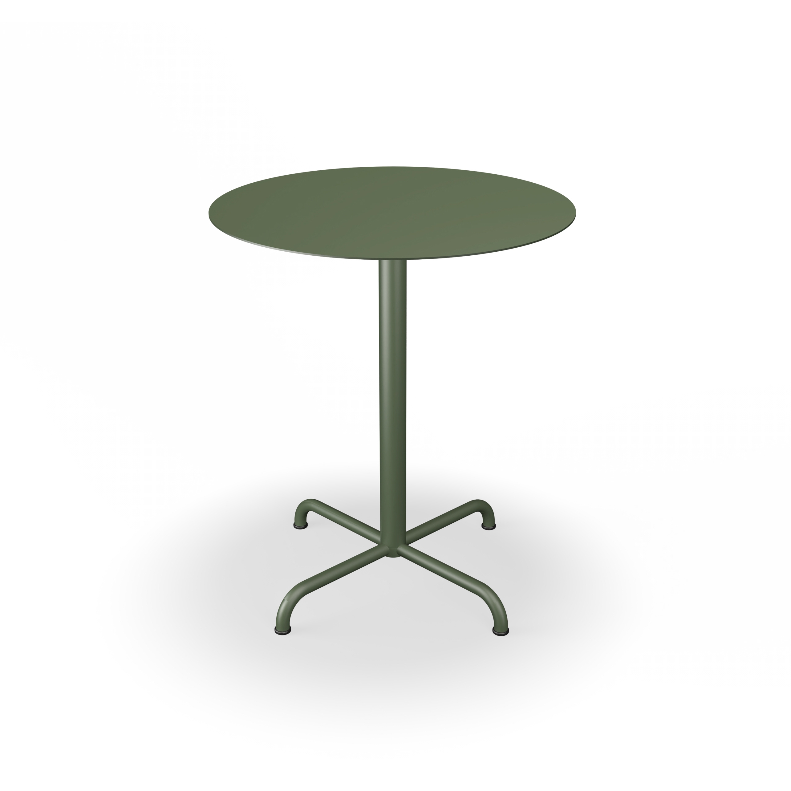 PICO | Café Table with 4 star base Ø64 cm Olive Green