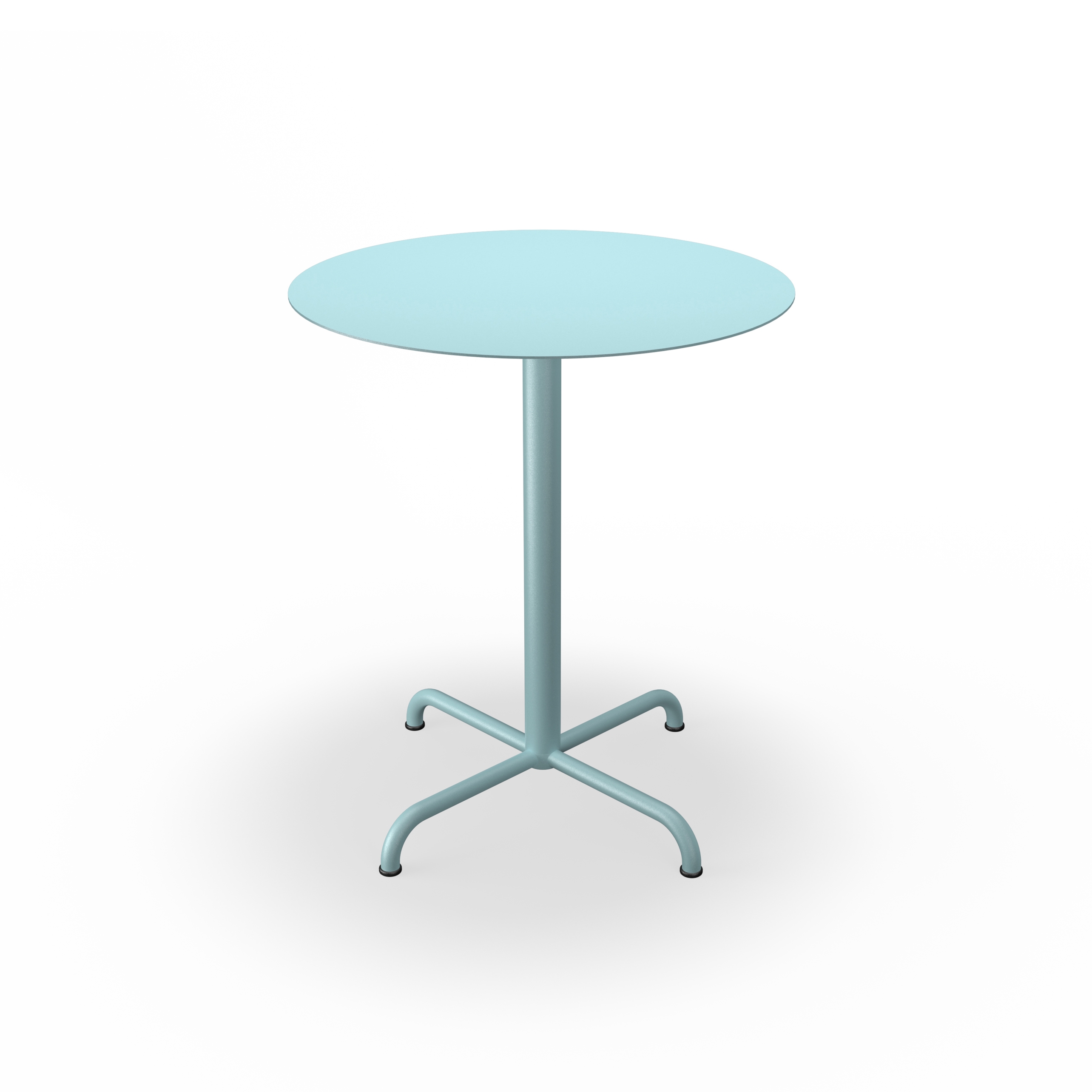 PICO | Café Table with 4 star base Ø64 cm Ice Blue