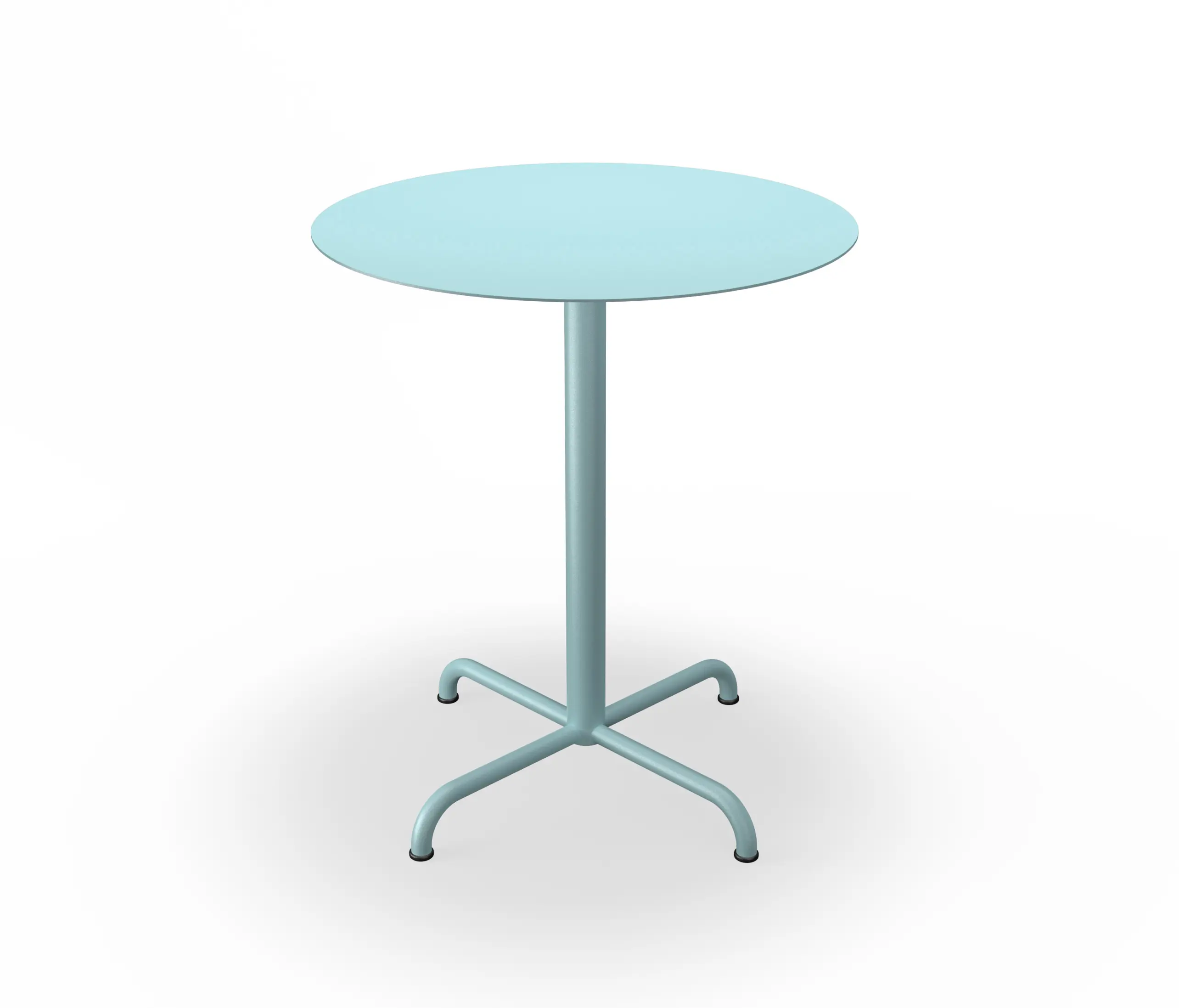 HOUE - PICO | Café Table with 4 star base Ø64 cm Ice Blue