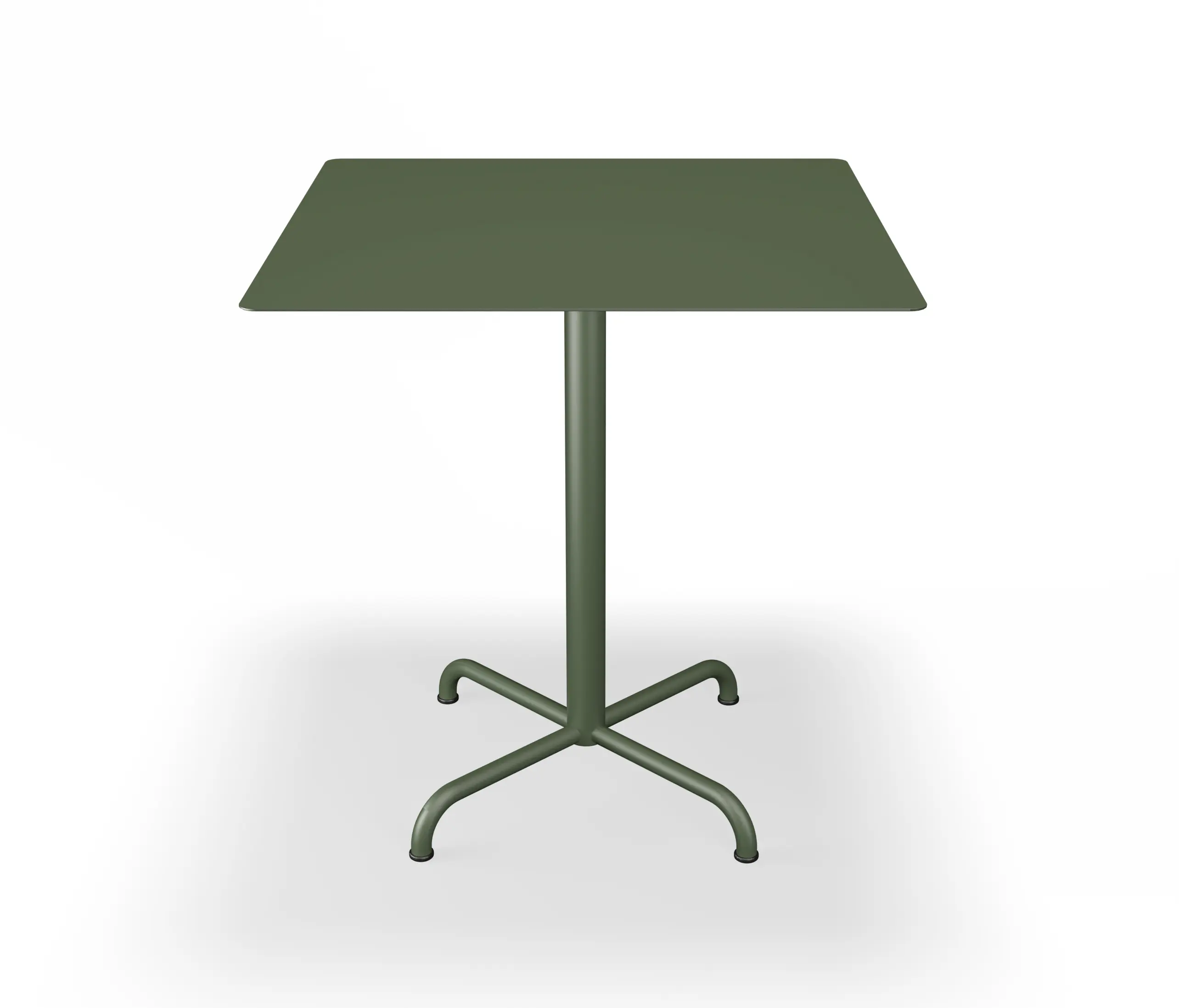 HOUE - PICO | Café Table with 4 star base 70x70 cm Olive Green