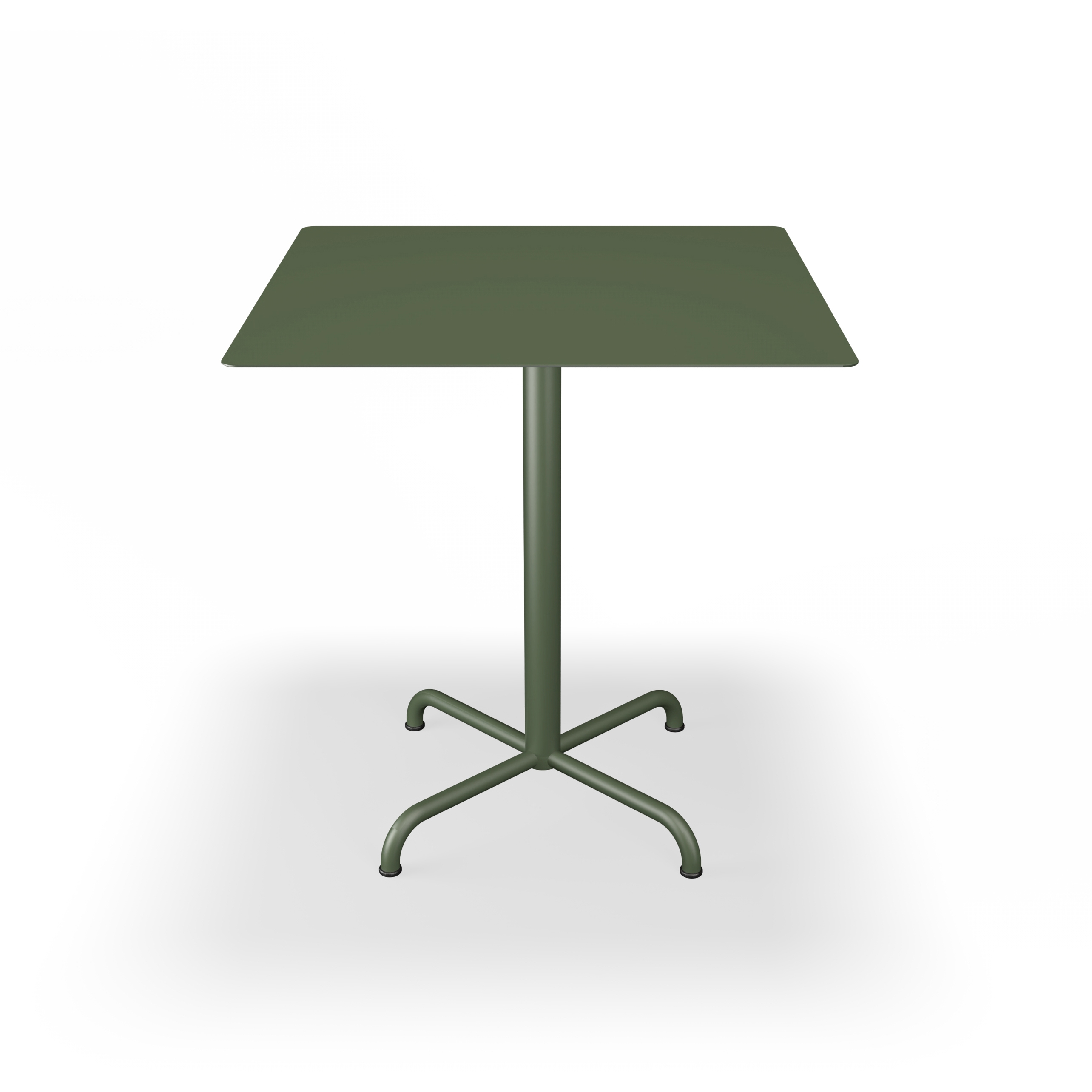 PICO | Café Table with 4 star base 70x70 cm Olive Green