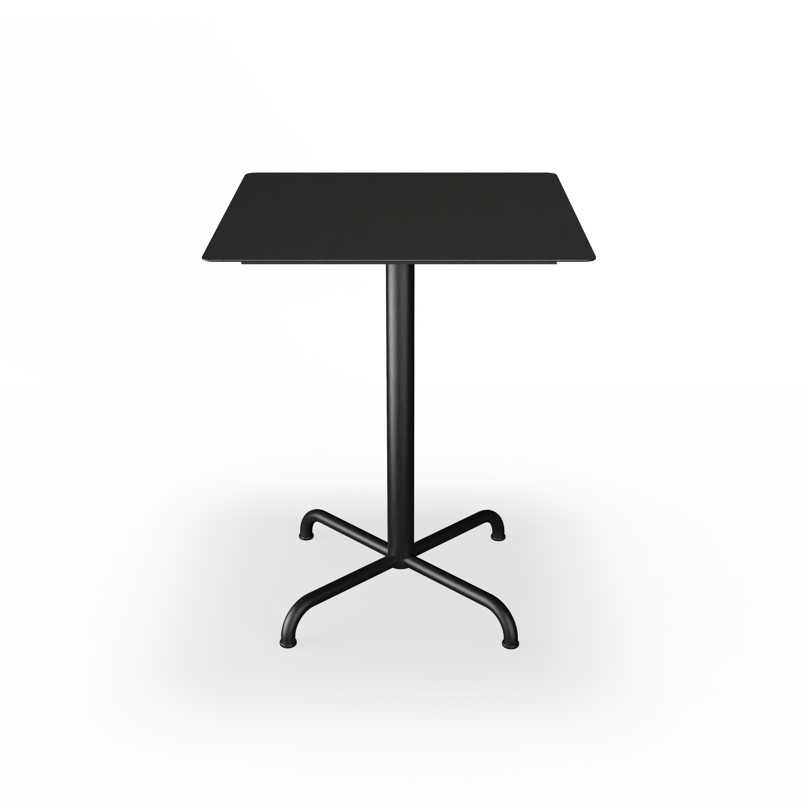 PICO | Café Table with 4 star base 60x60 cm Black