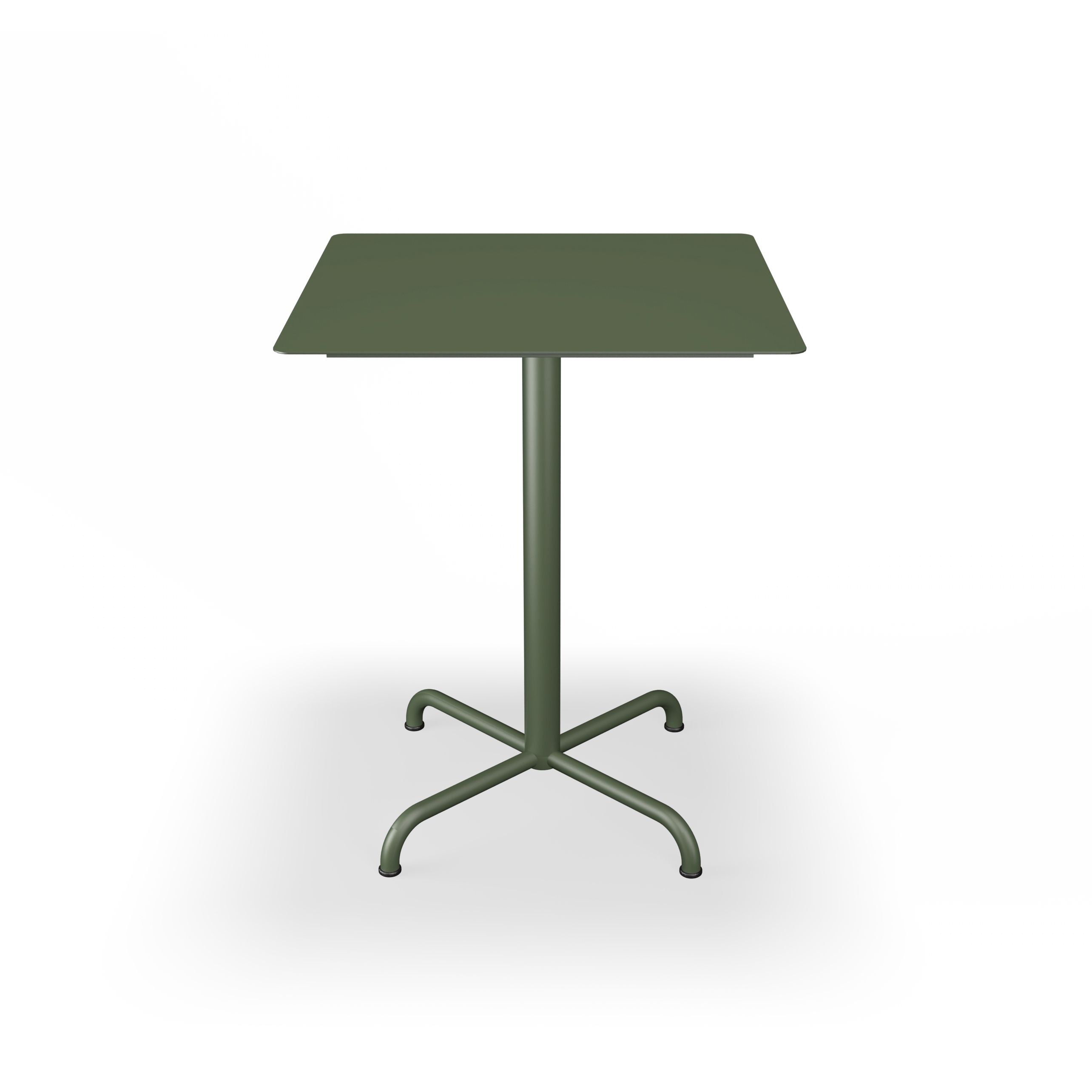 PICO | Café Table with 4 star base 60x60 cm Olive Green