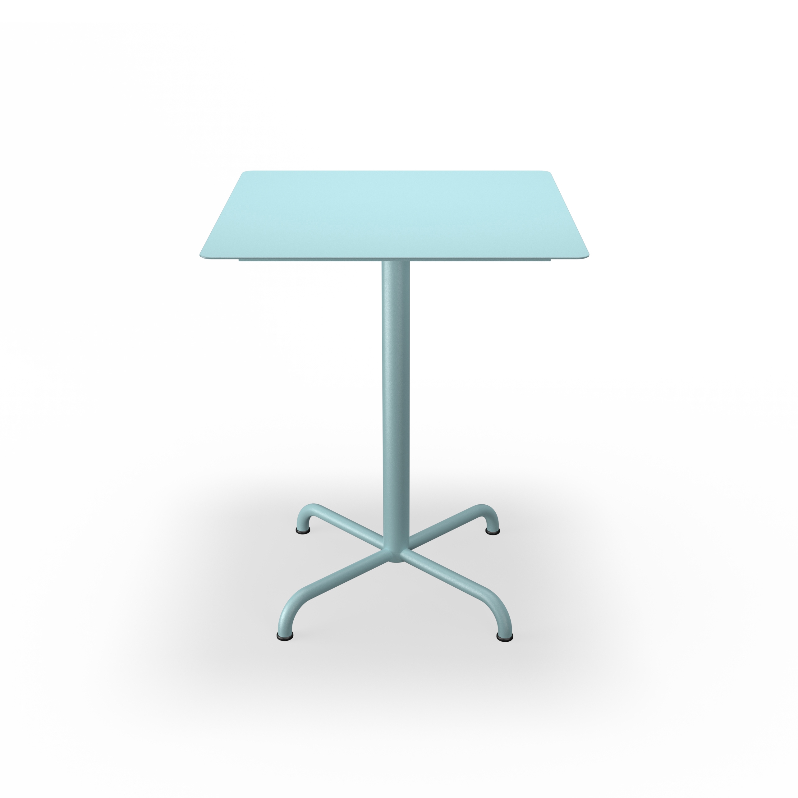 PICO | Café Table with 4 star base 60x60 cm Ice Blue