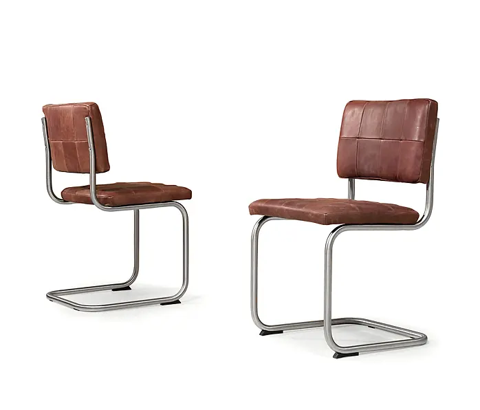 Jess - Nelson Brushed Stainless Steel without Arms