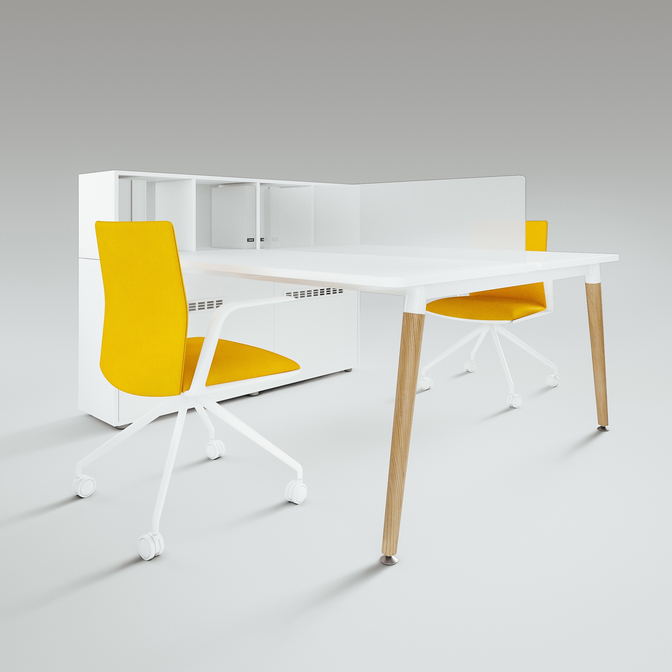 Afficher le produit Scando Two-seat office desk du fabricant Ergolain