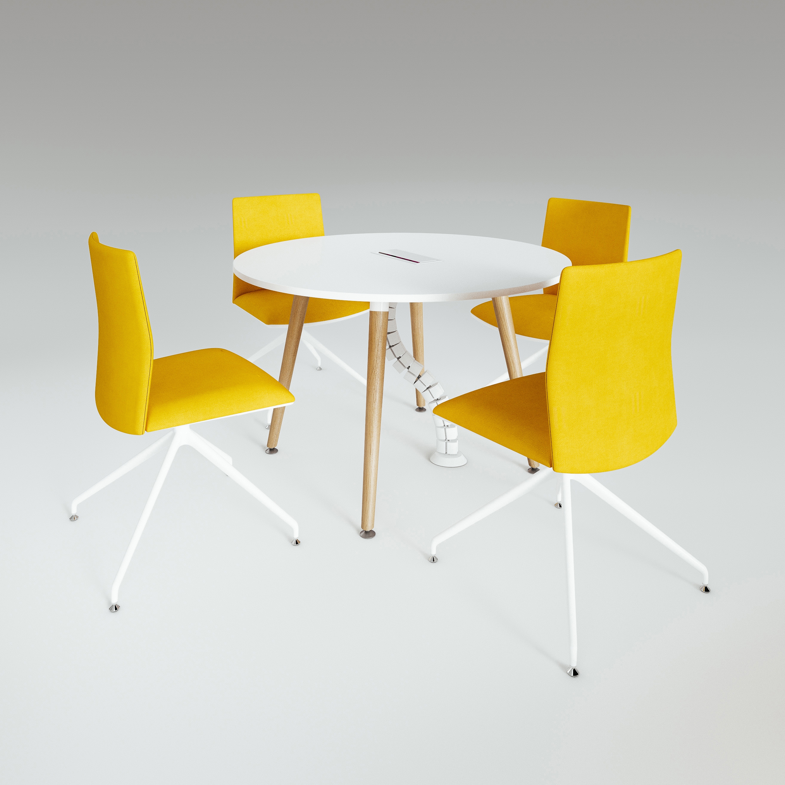 Display product Scando Round conference table from manufacturer Ergolain