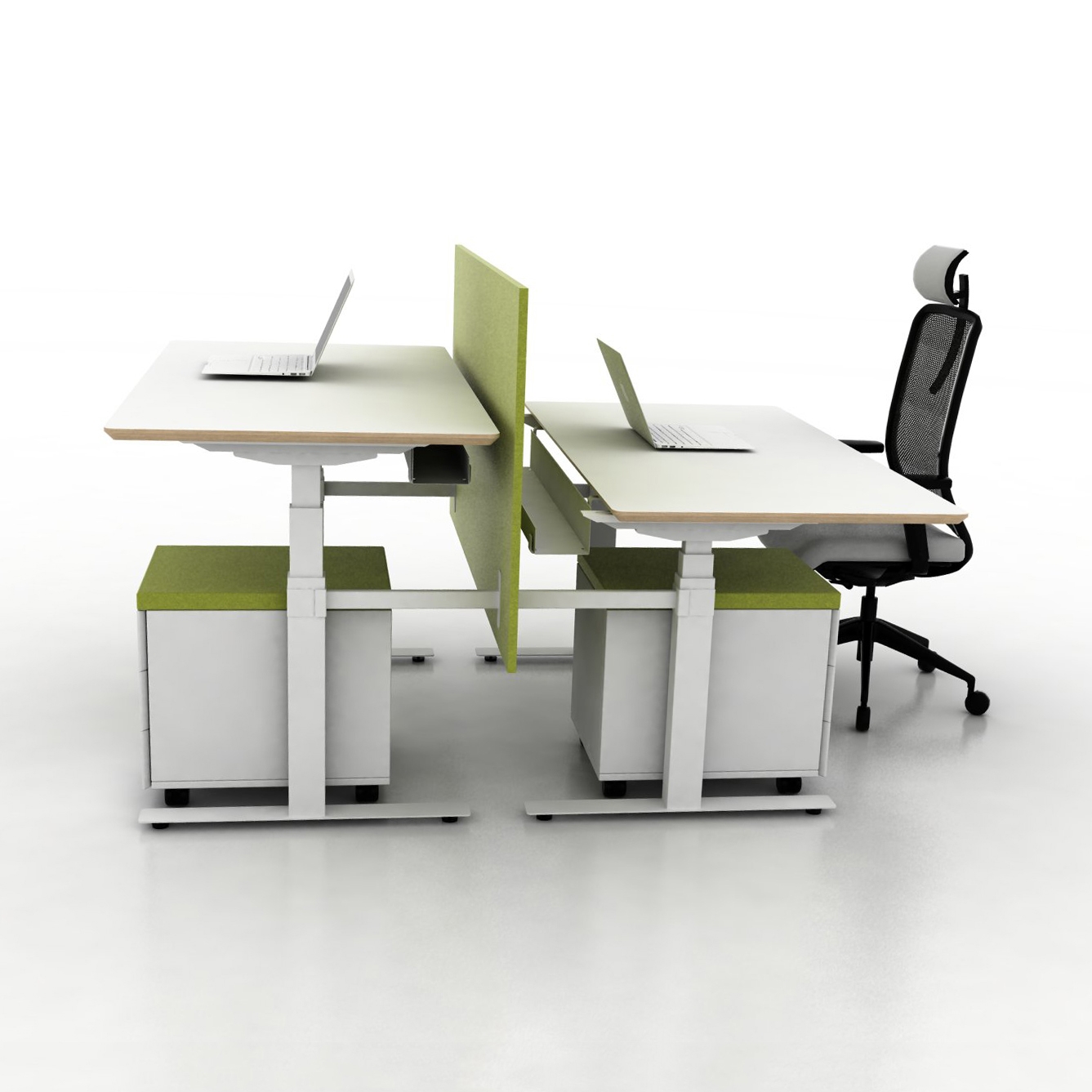 Afficher le produit X-Ray Two-seat office desk du fabricant Ergolain