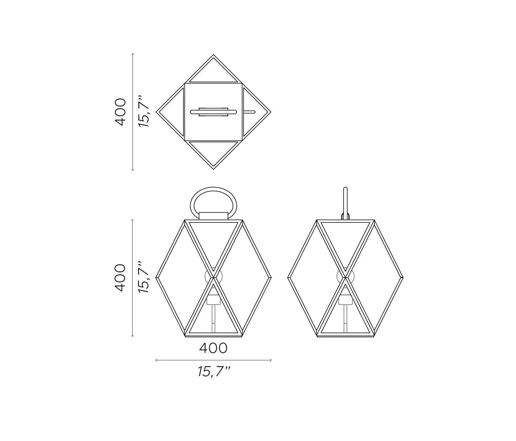 Contardi Lighting - MUSE LANTERN MEDIUM