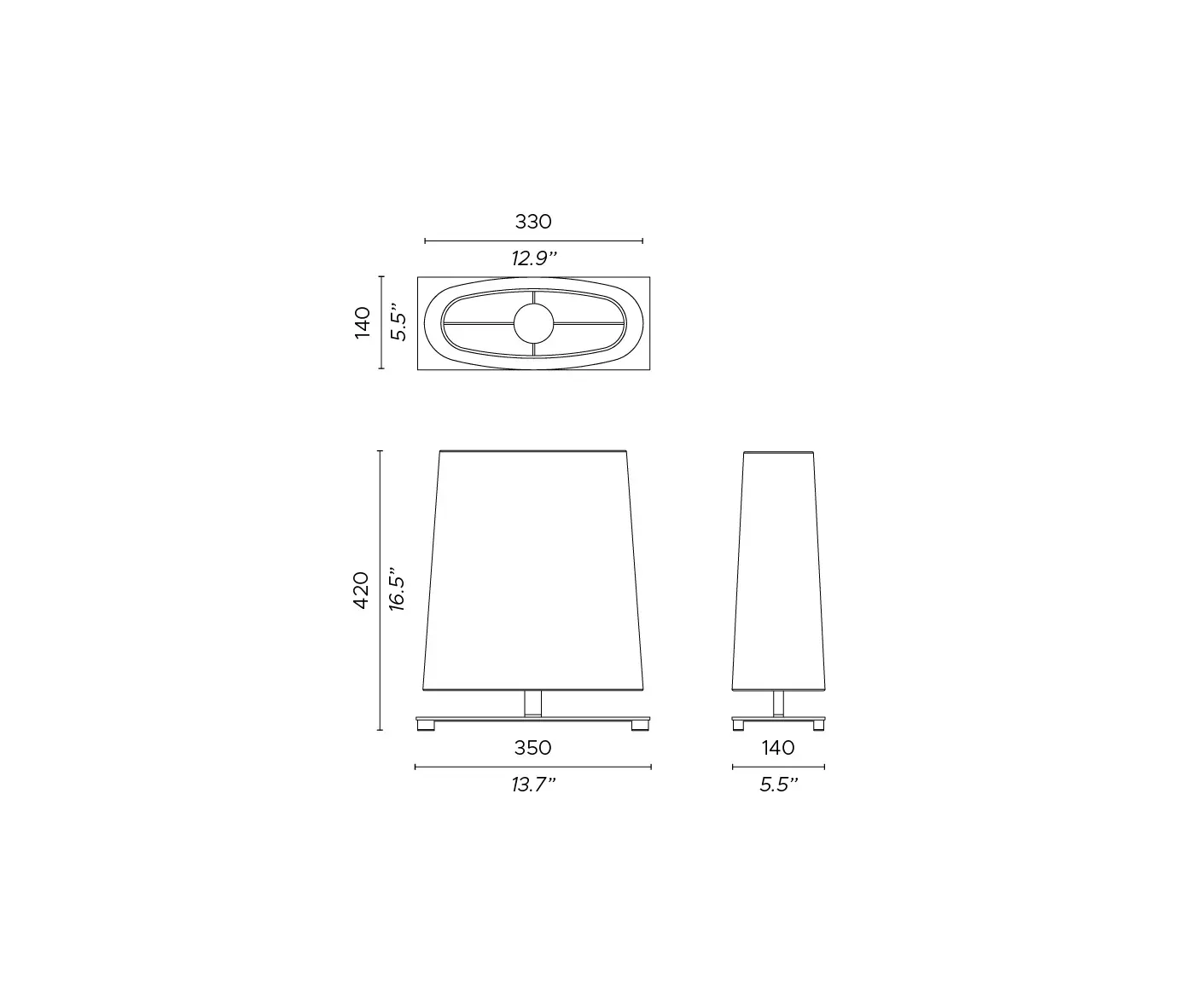 Contardi Lighting - OVALE TA SMALL