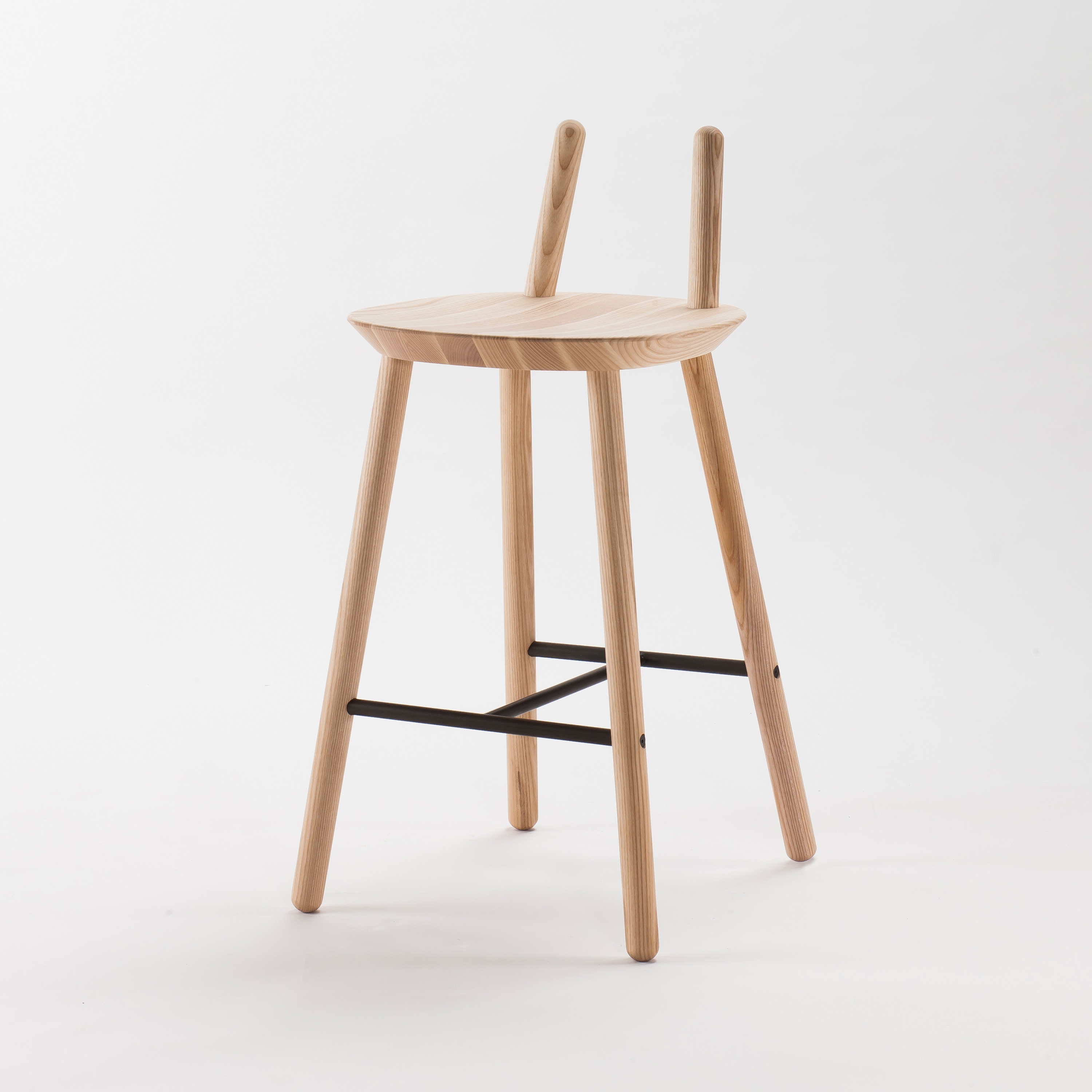 Naïve Semi Bar Chair, natural ash
