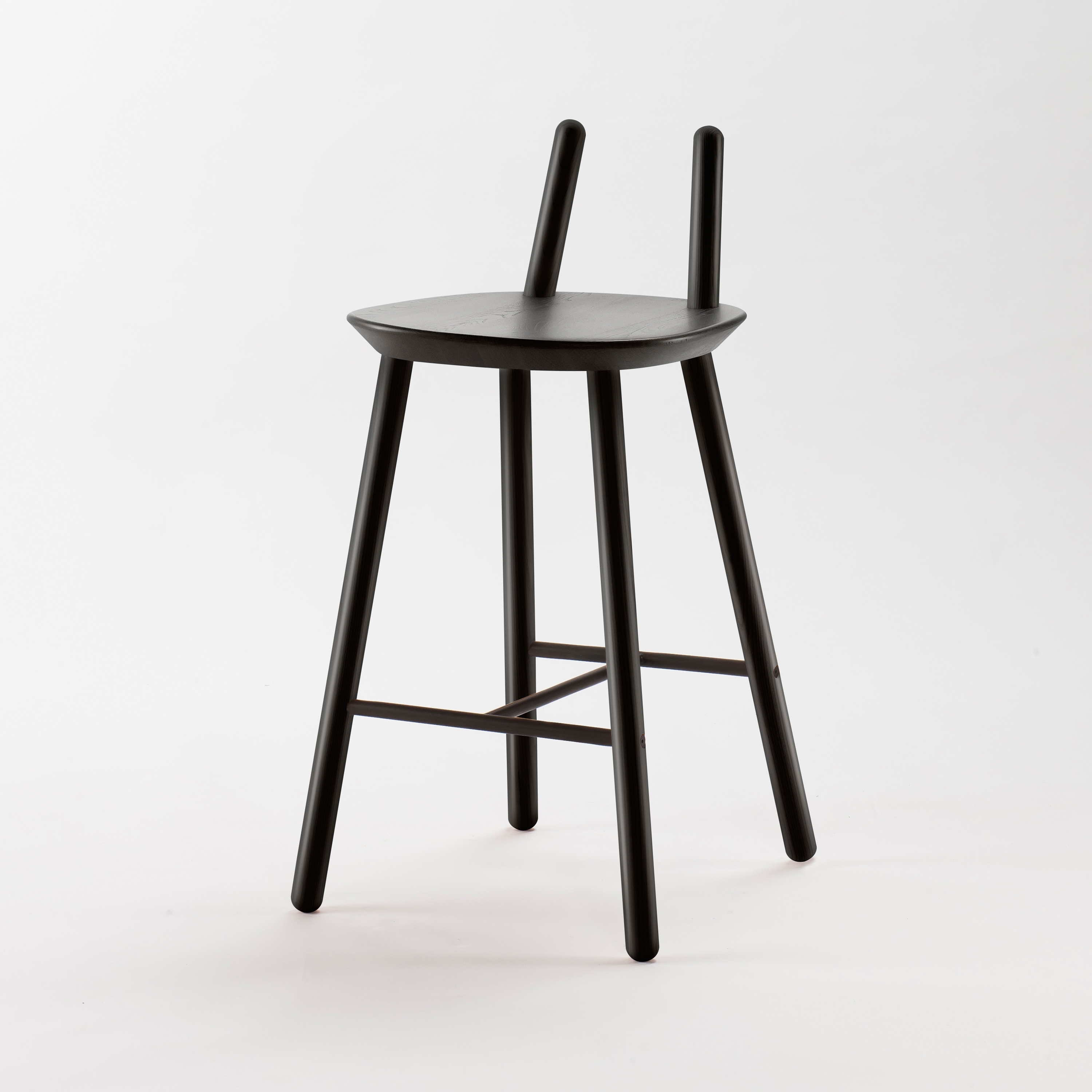 Naïve Semi Bar Chair, black