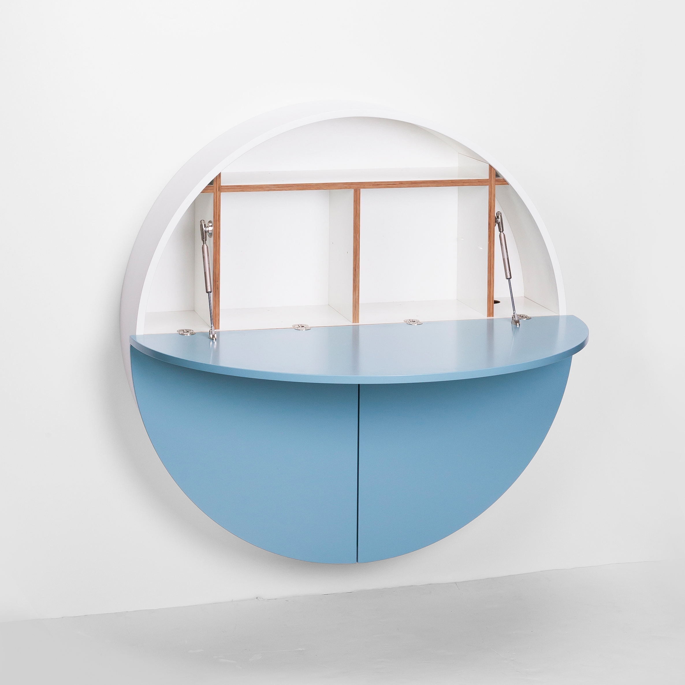 Pill Wandsekretär Multifunctional, weiß-blau