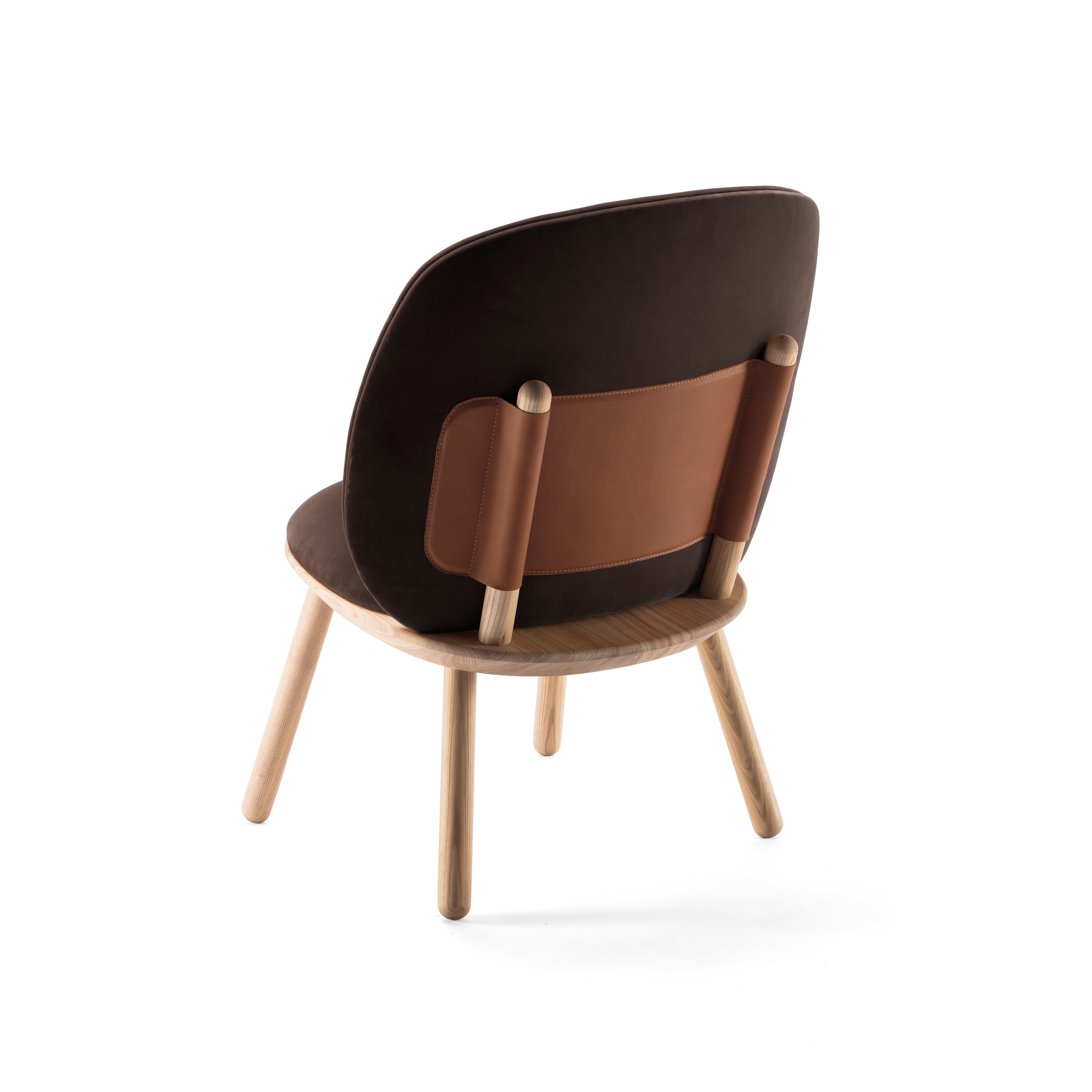 Naïve Low Chair, brown, velour