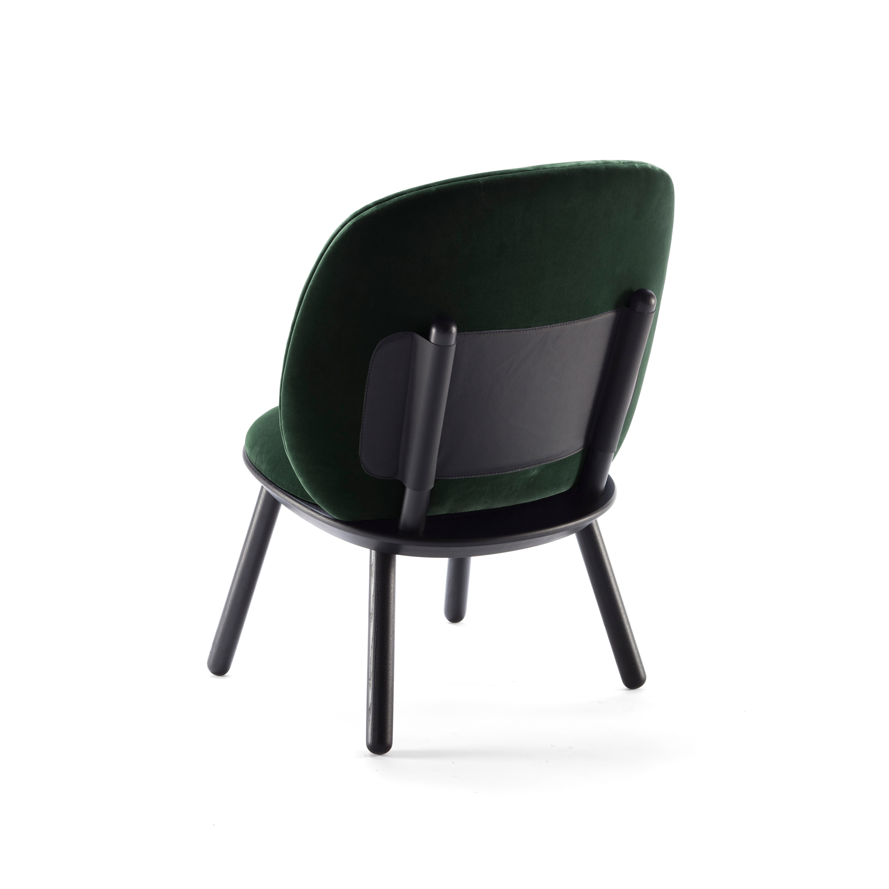 Naïve Low Chair, green, velour