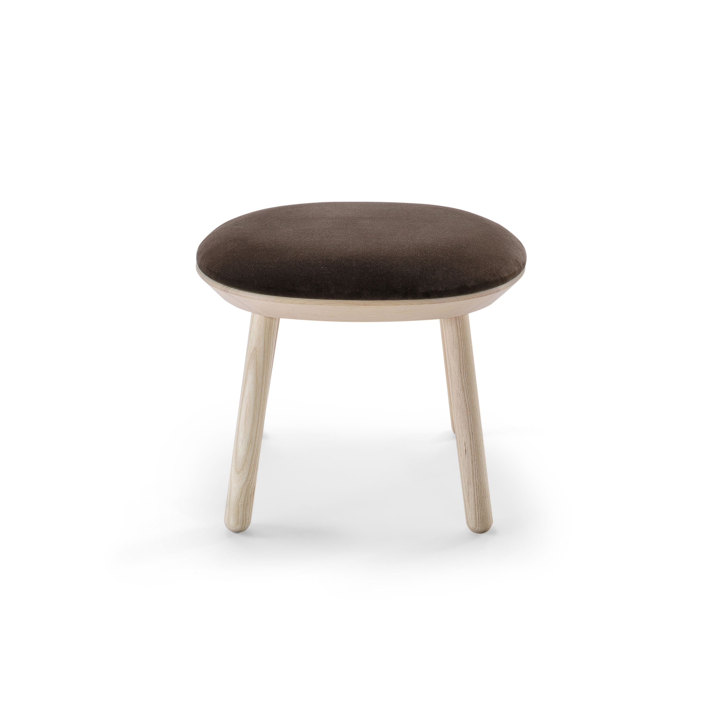 Naïve Ottoman, brown, velour