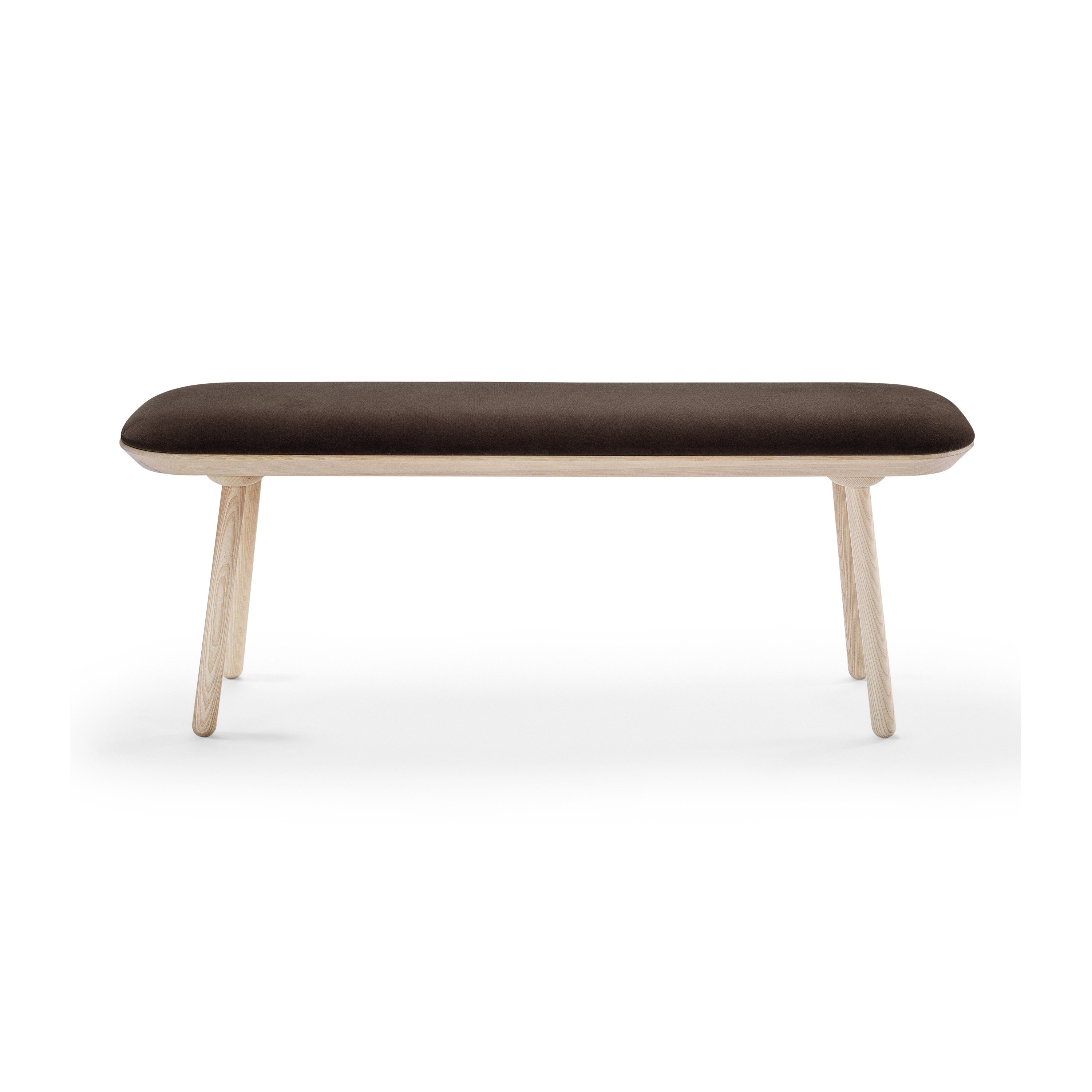 Naïve bench, 140 cm, brown, velour