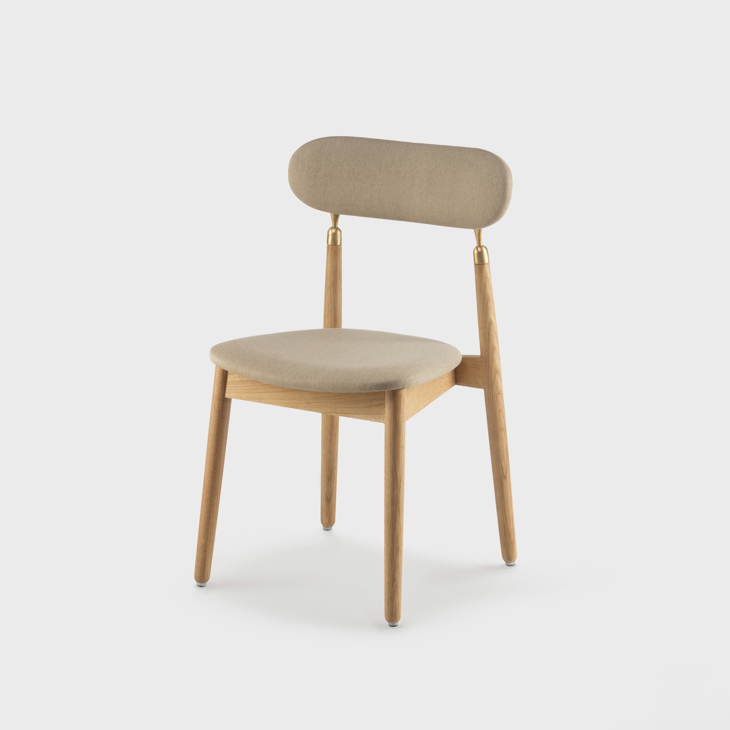 7.1 Chair, natural oiled oak frame, beige Textum Alana fabric