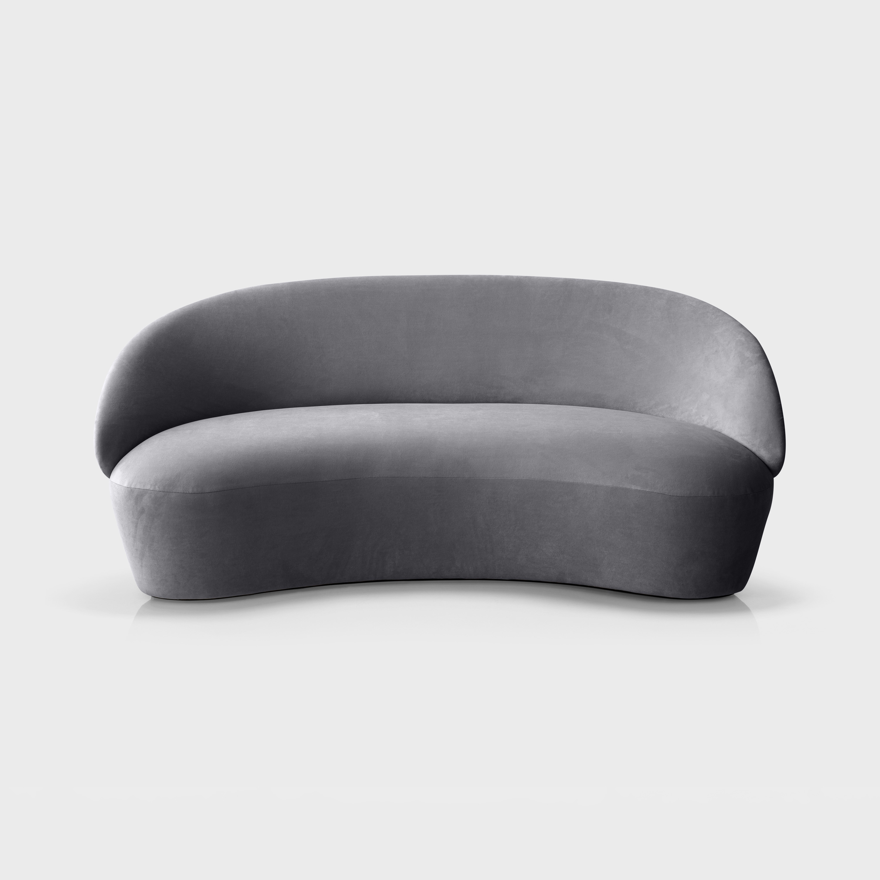 Naïve Sofa 2-seater, grey Textum Avelina velour fabric