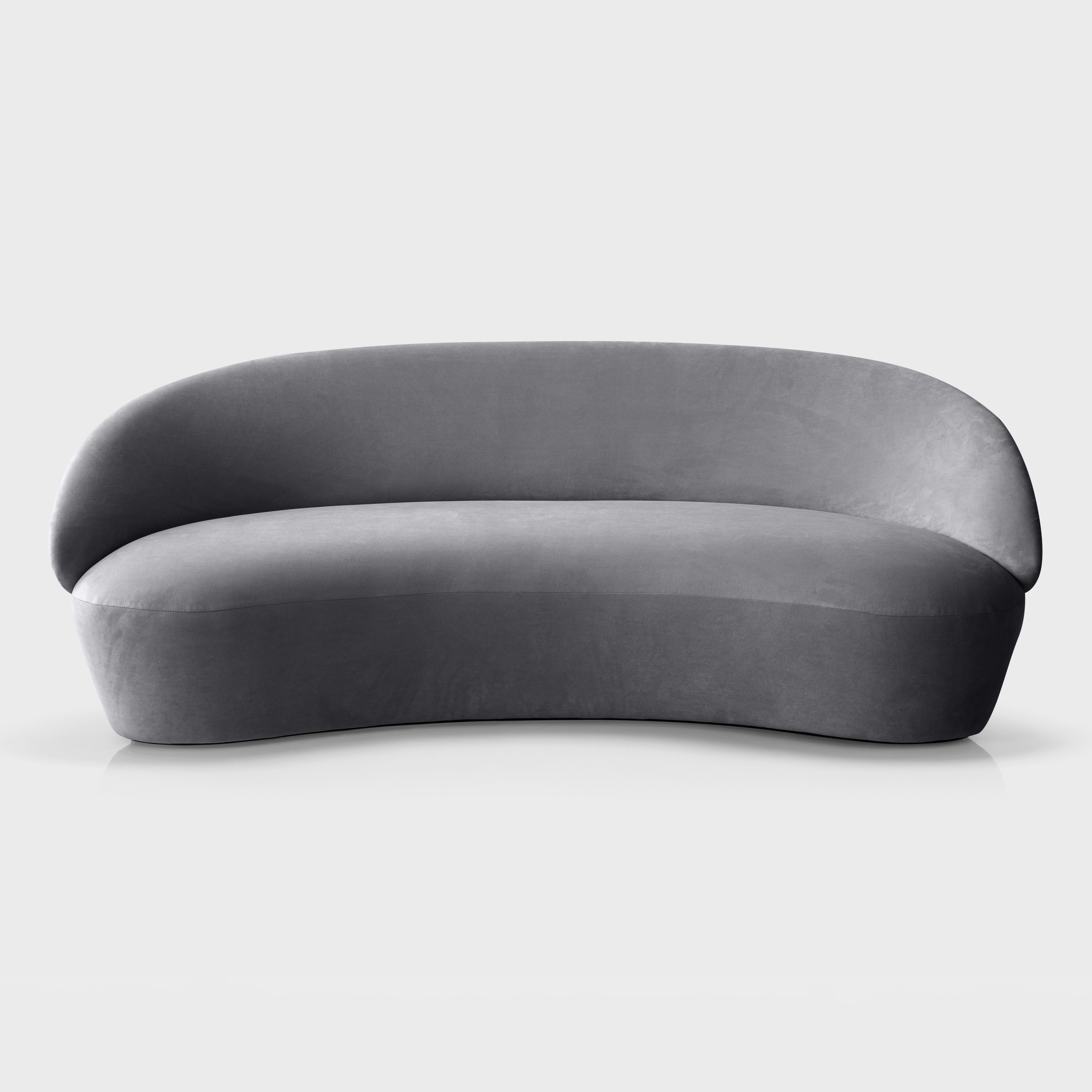 Naïve Sofa 3-seater, grey Textum Avelina velour fabric