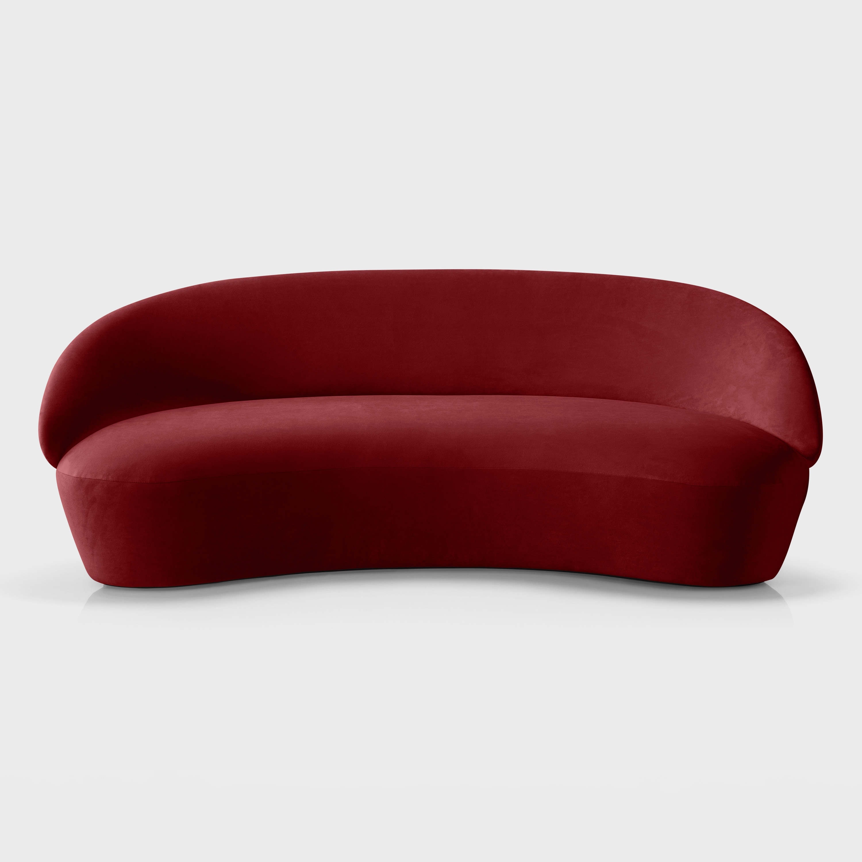 Naïve Sofa 3-seater, bordo Textum Avelina velour fabric