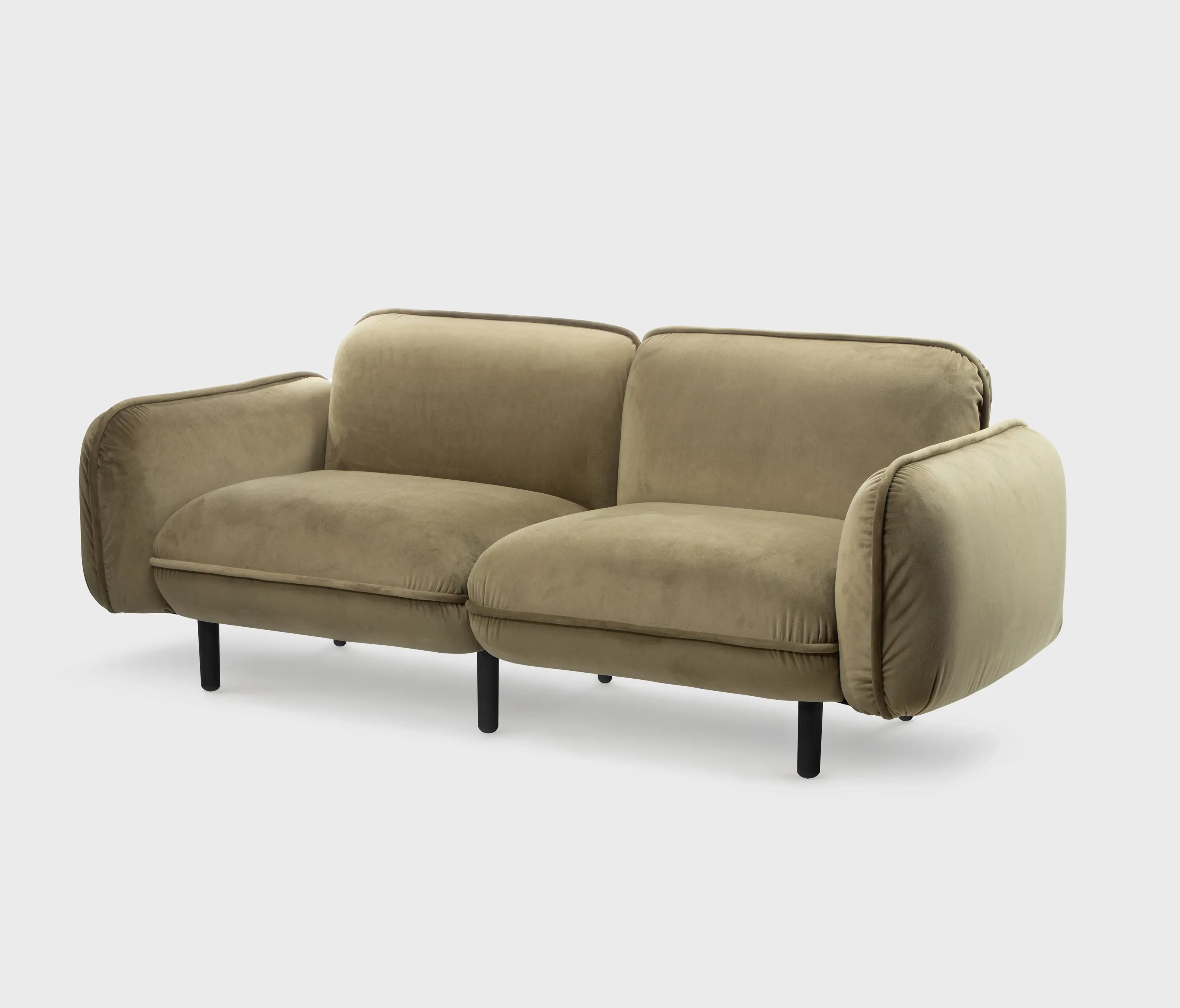 EMKO PLACE - Bean Sofa 2-seater, green Textum Avelina velour fabric