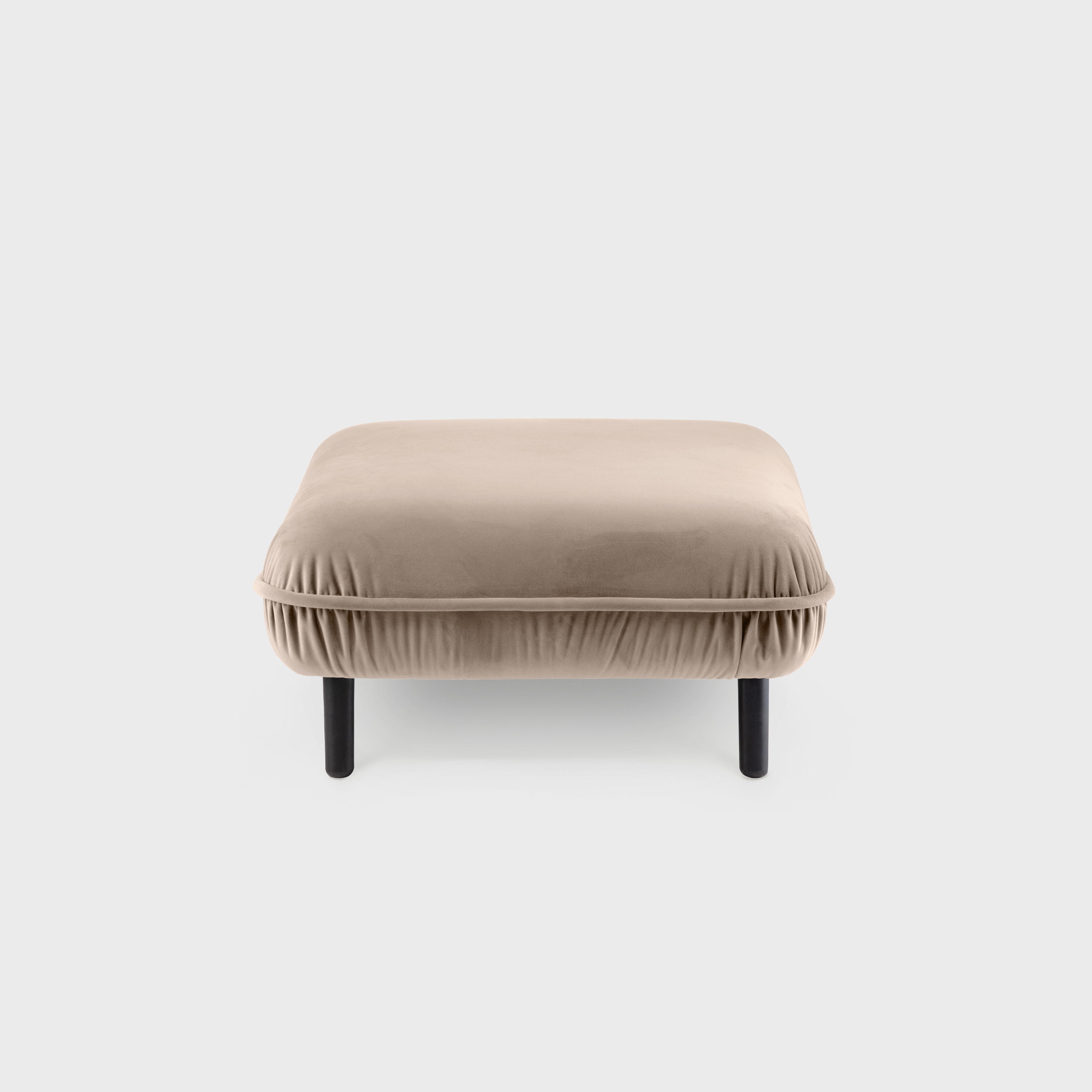 Bean Pouf, beige Textum Avelina velour fabric