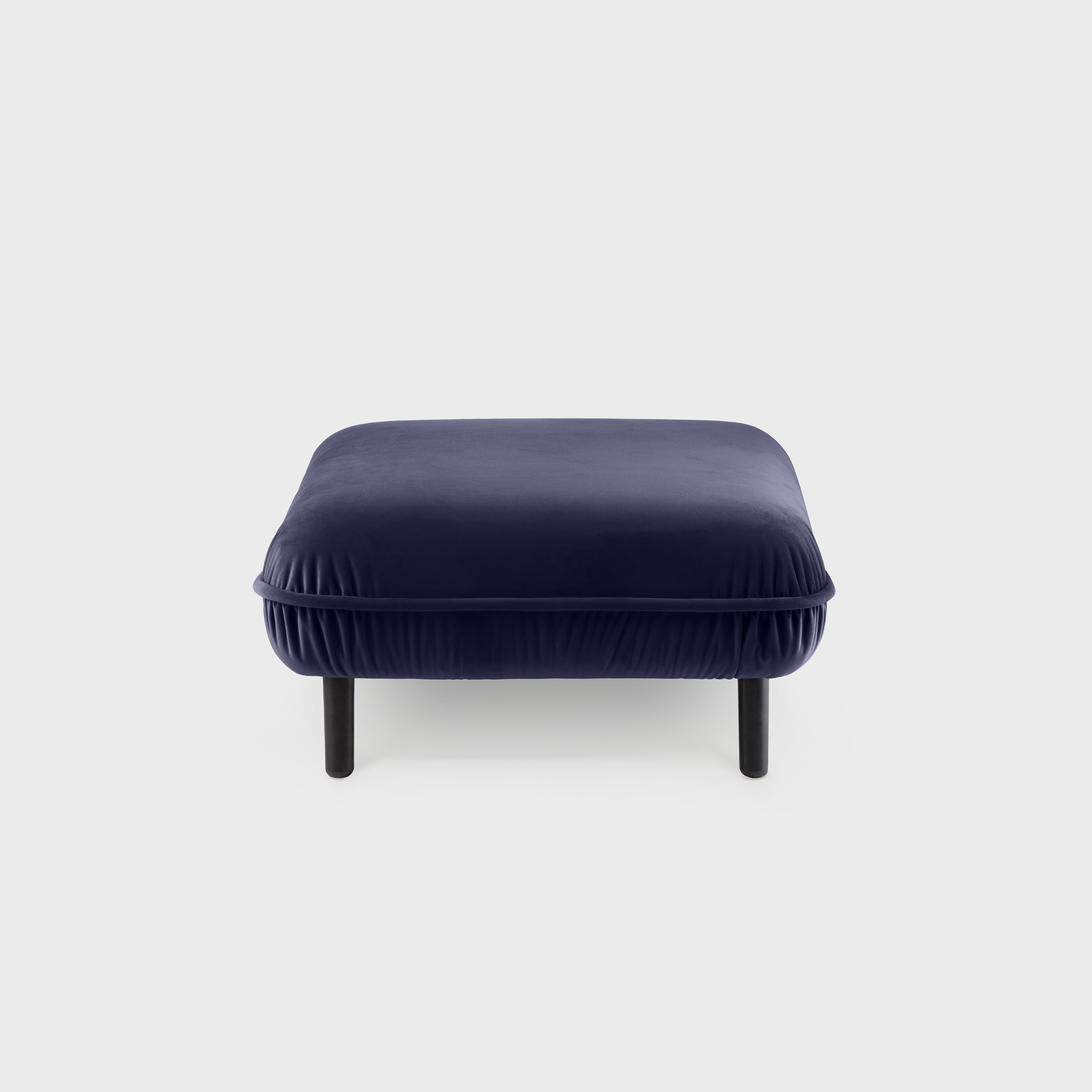 Bean Pouf, blue Textum Avelina velour fabric