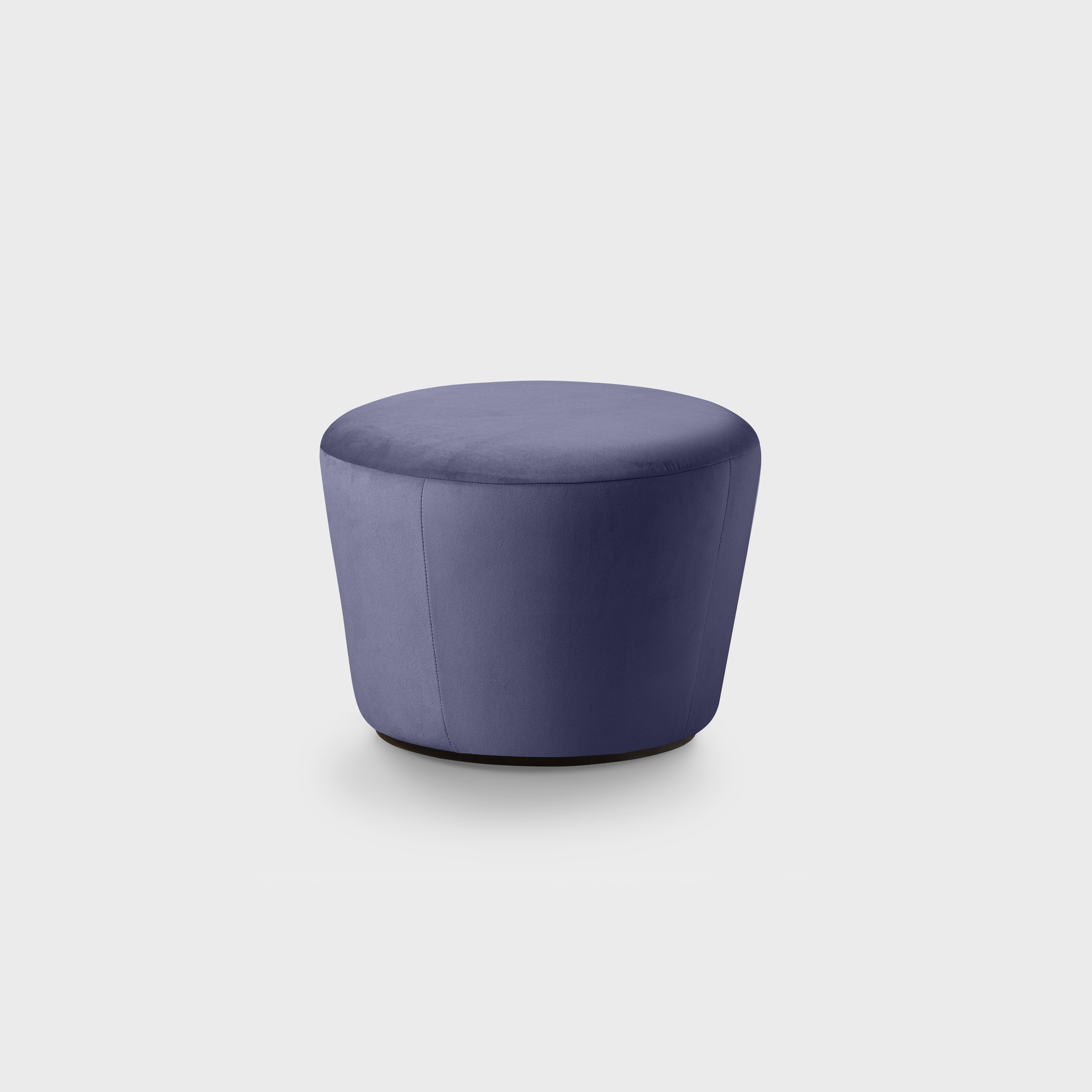 Naïve Pouf, D520, blauer Veloursstoff Textum Avelina