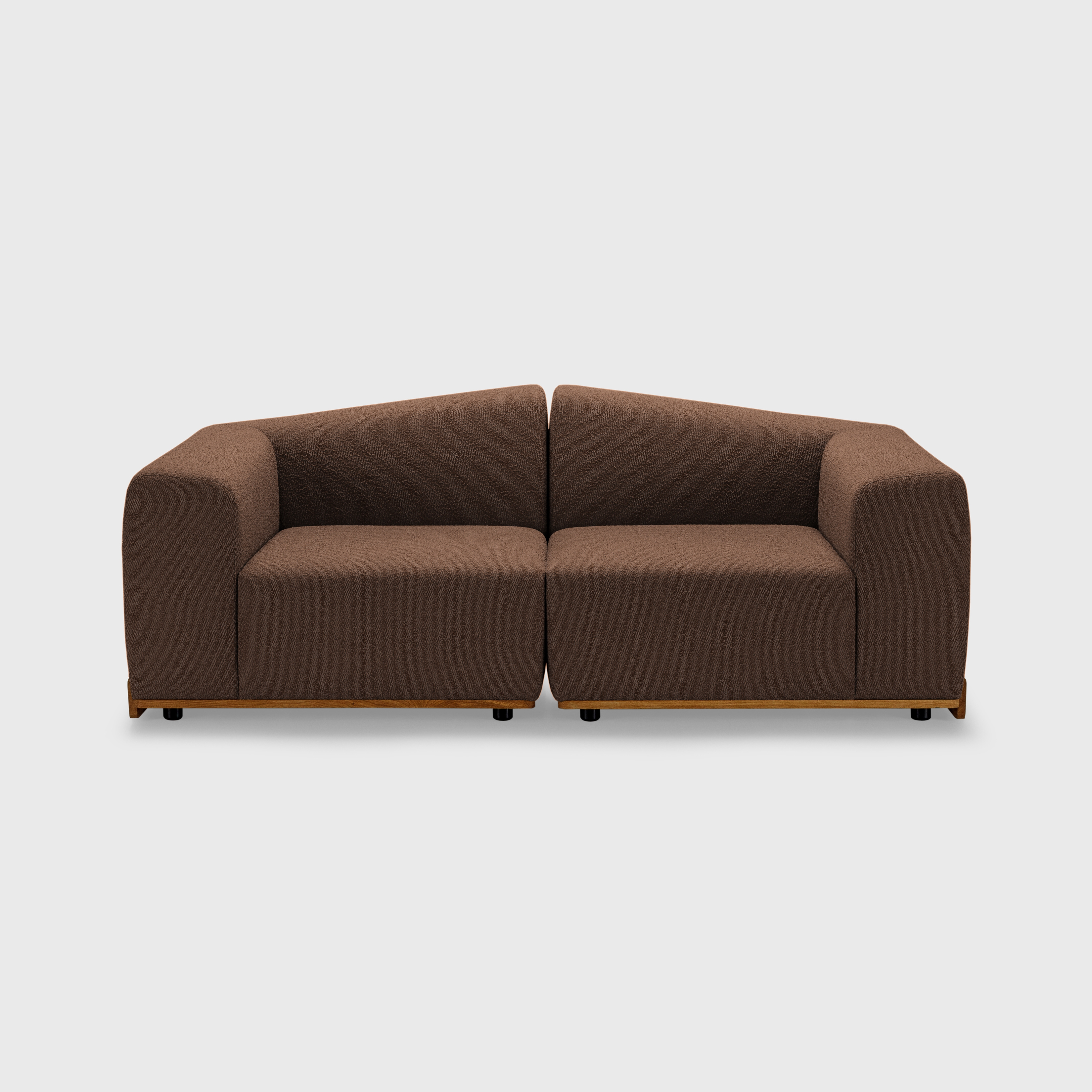 Saler Sofa, 2-seater, chocolate, Symphony Mills Copenhagen fabric