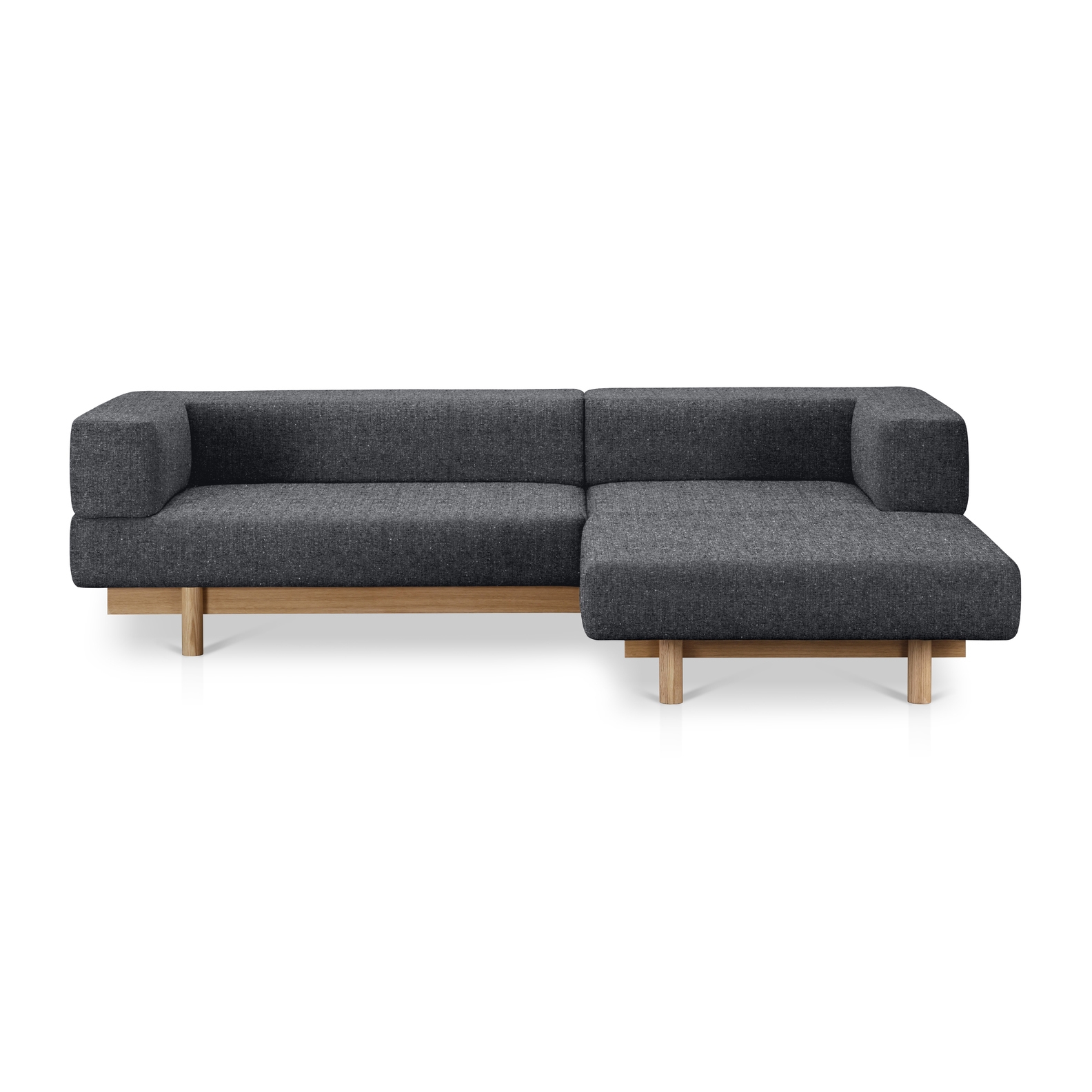 Alchemist Sofa with Chaise Lounge, Dark Grey/Decoma, Right