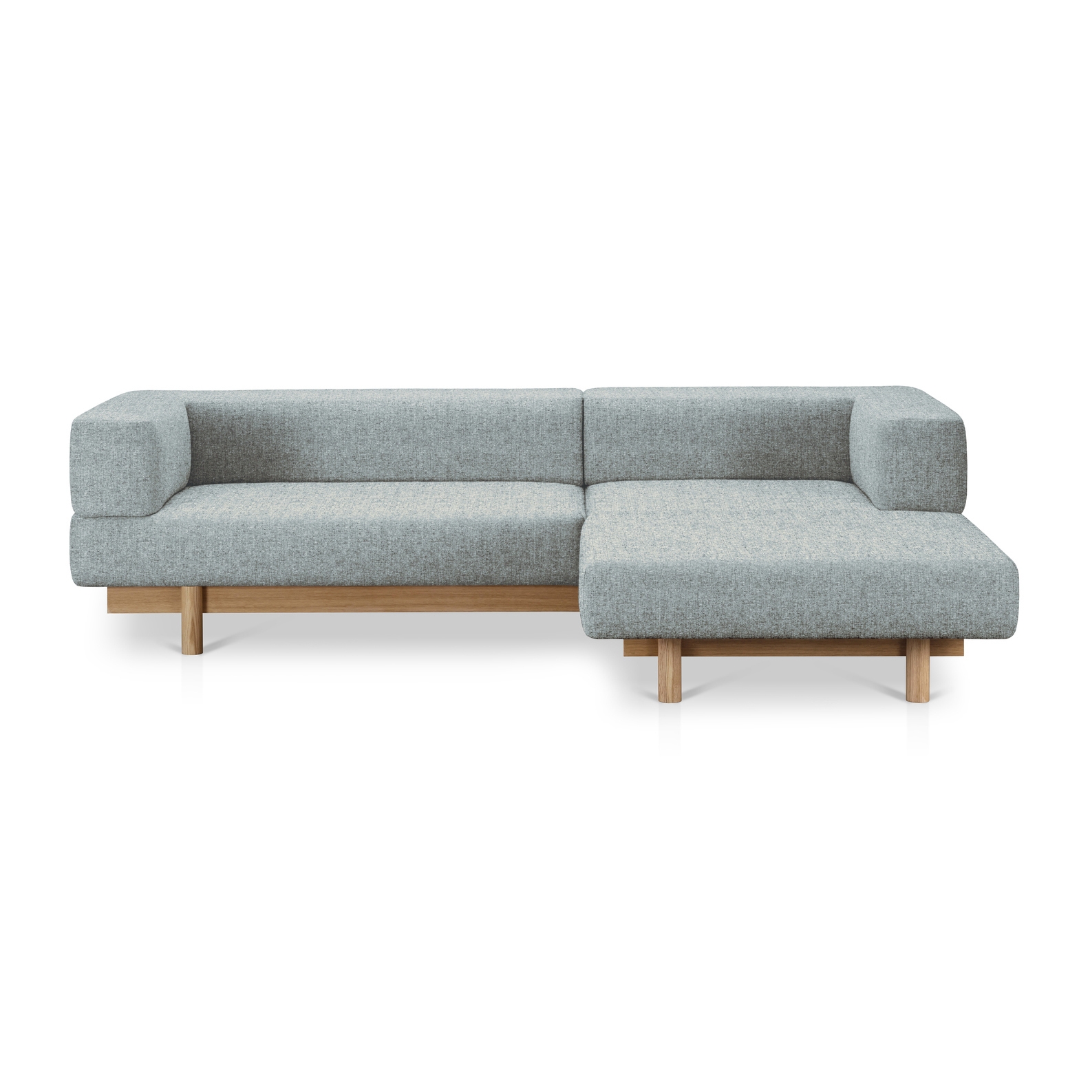 Alchemist Sofa with Chaise Lounge, Sky Blue/Decoma, Right