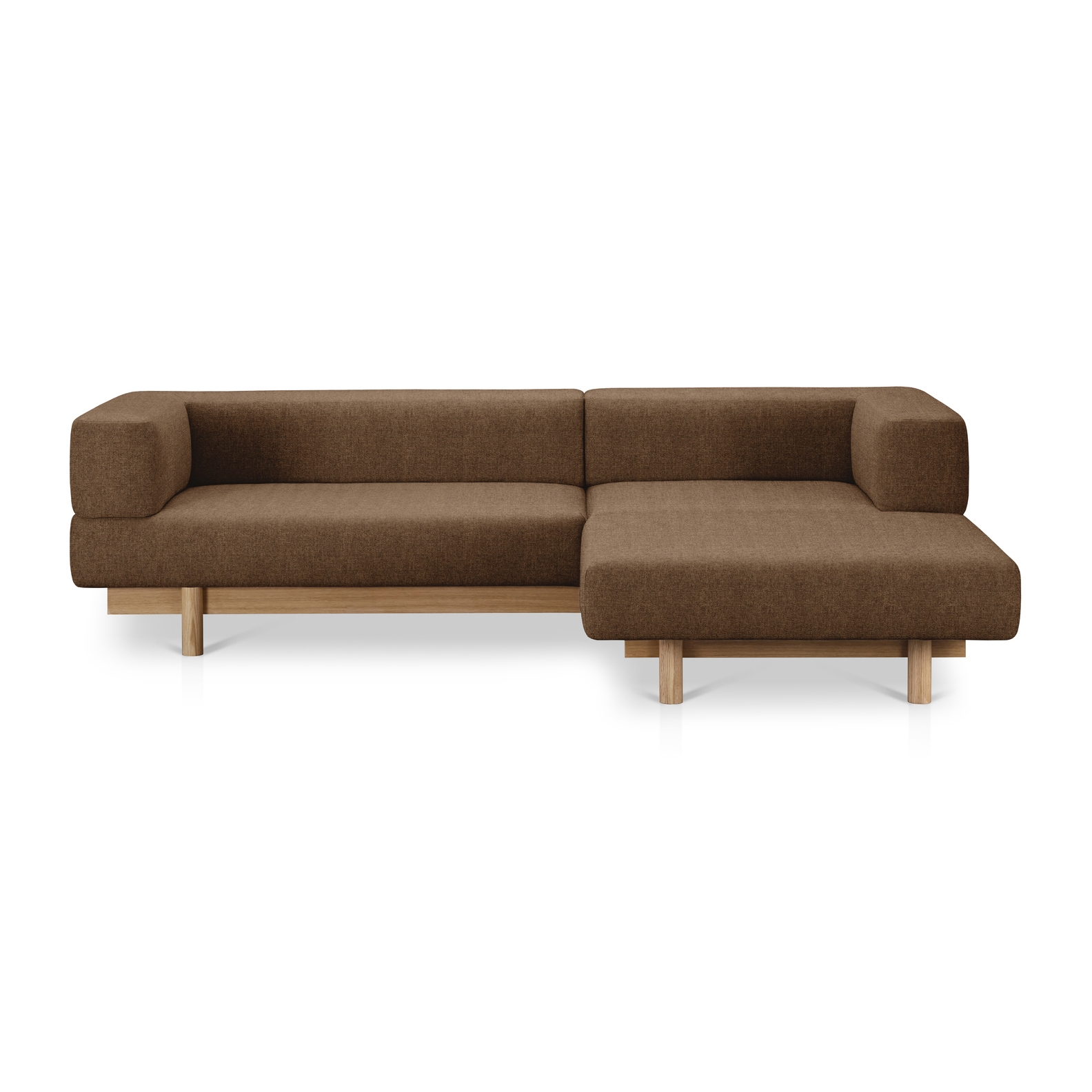 Alchemist Sofa with Chaise Lounge, Brown/Camira, Right