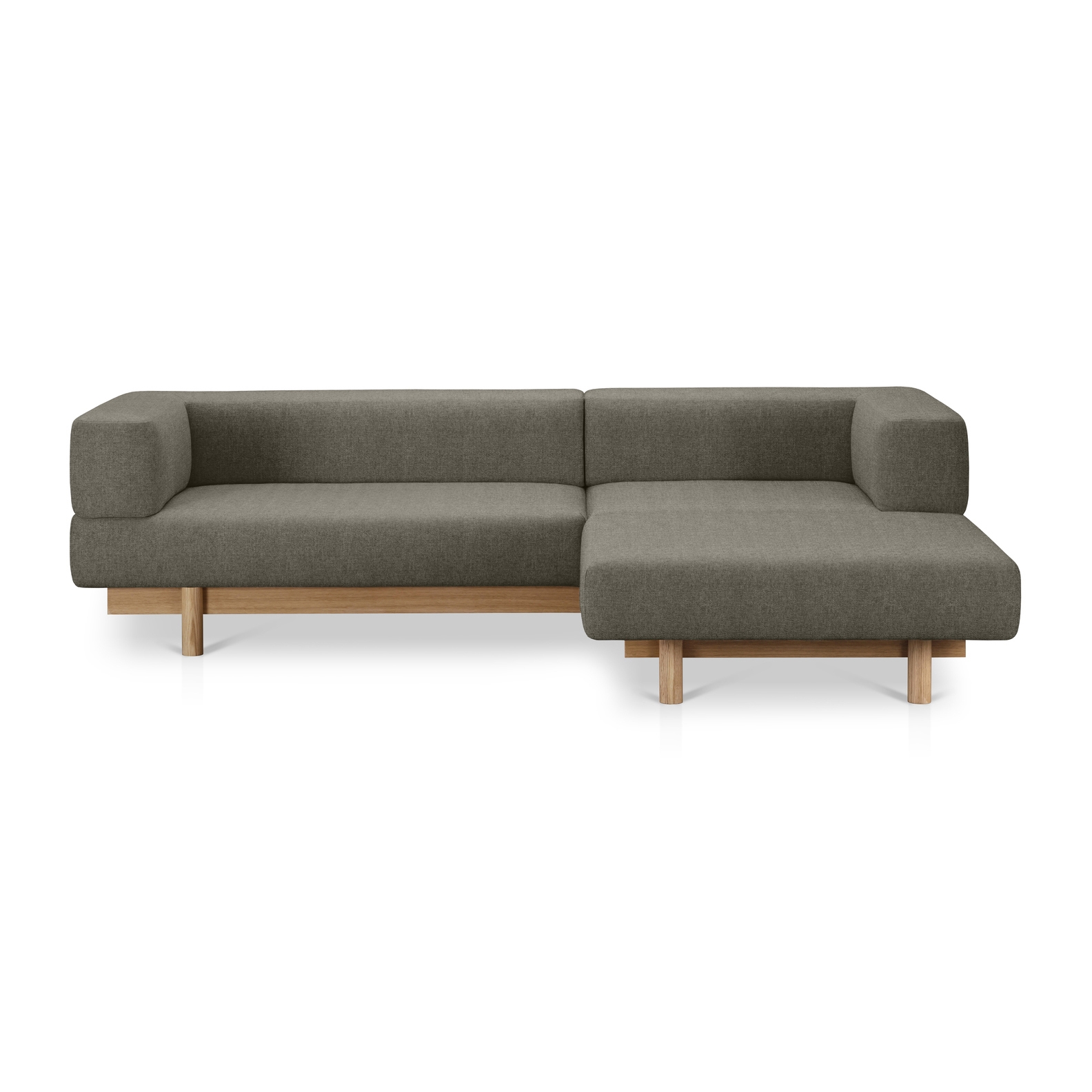 Alchemist Sofa with Chaise Lounge, Grey/Camira, Right