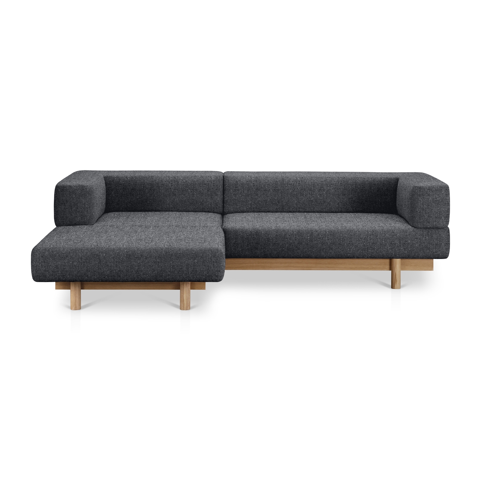 Alchemist Sofa with Chaise Lounge, Dark Grey/Decoma, Left