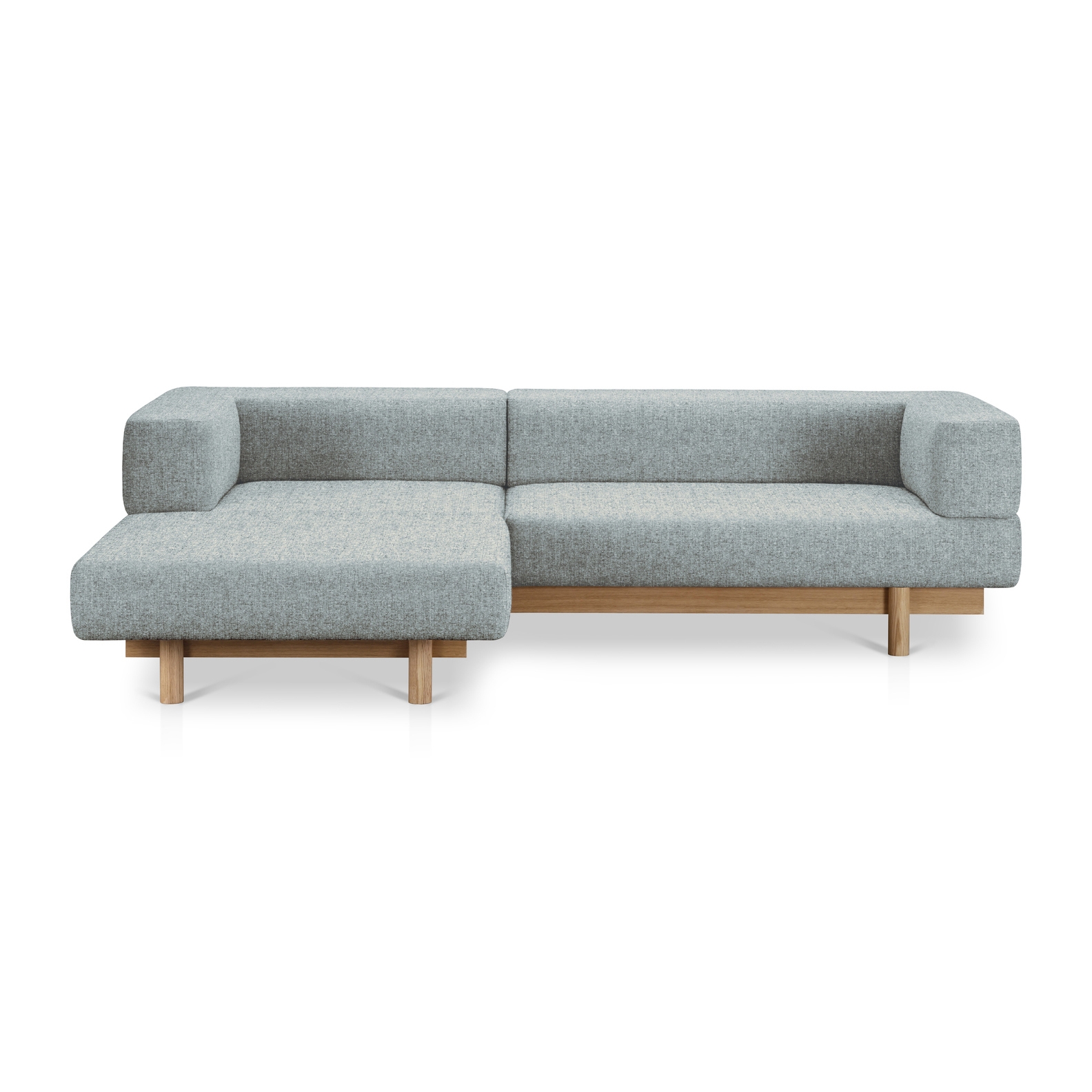 Alchemist Sofa with Chaise Lounge, Sky Blue/Decoma, Left