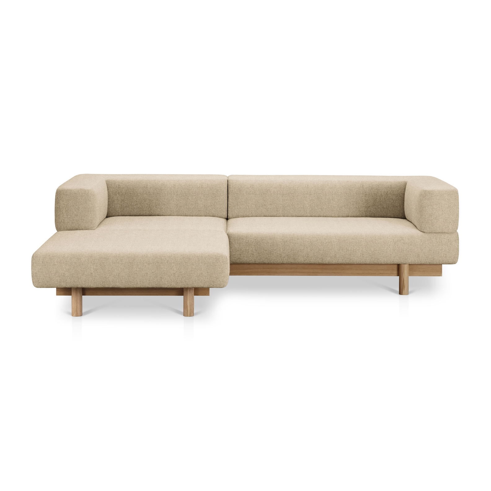 Display product Alchemist Sofa with Chaise Lounge, Beige/Camira, Left from manufacturer EMKO PLACE