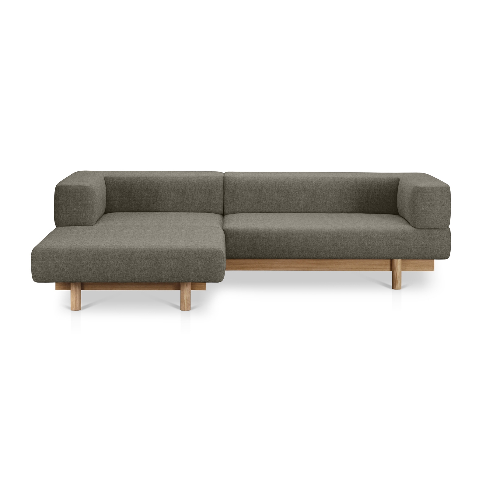 Alchemist Sofa with Chaise Lounge, Grey/Camira, Left