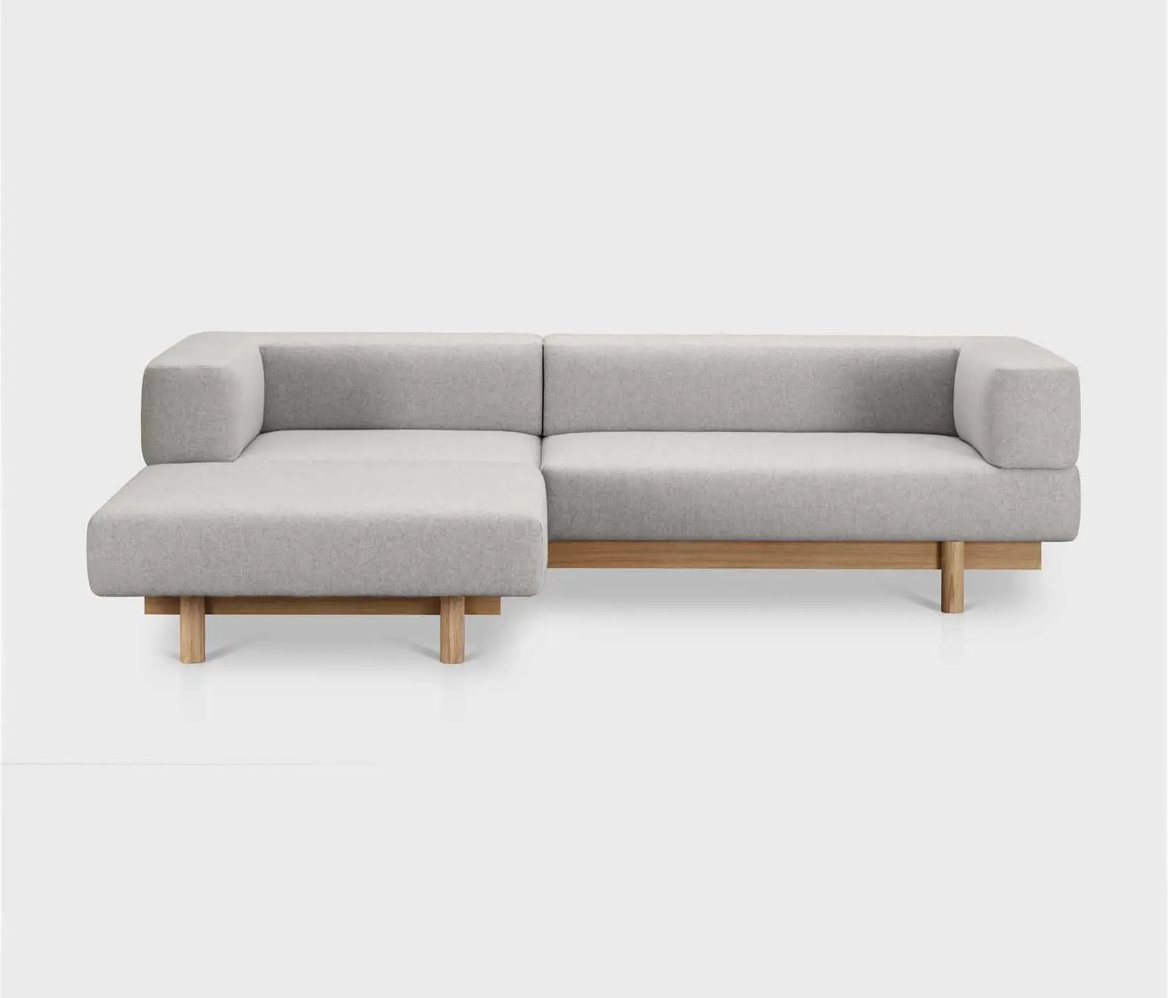 EMKO PLACE - Alchemist Sofa with Chaise Lounge, Grey/Audejas Floris, Left