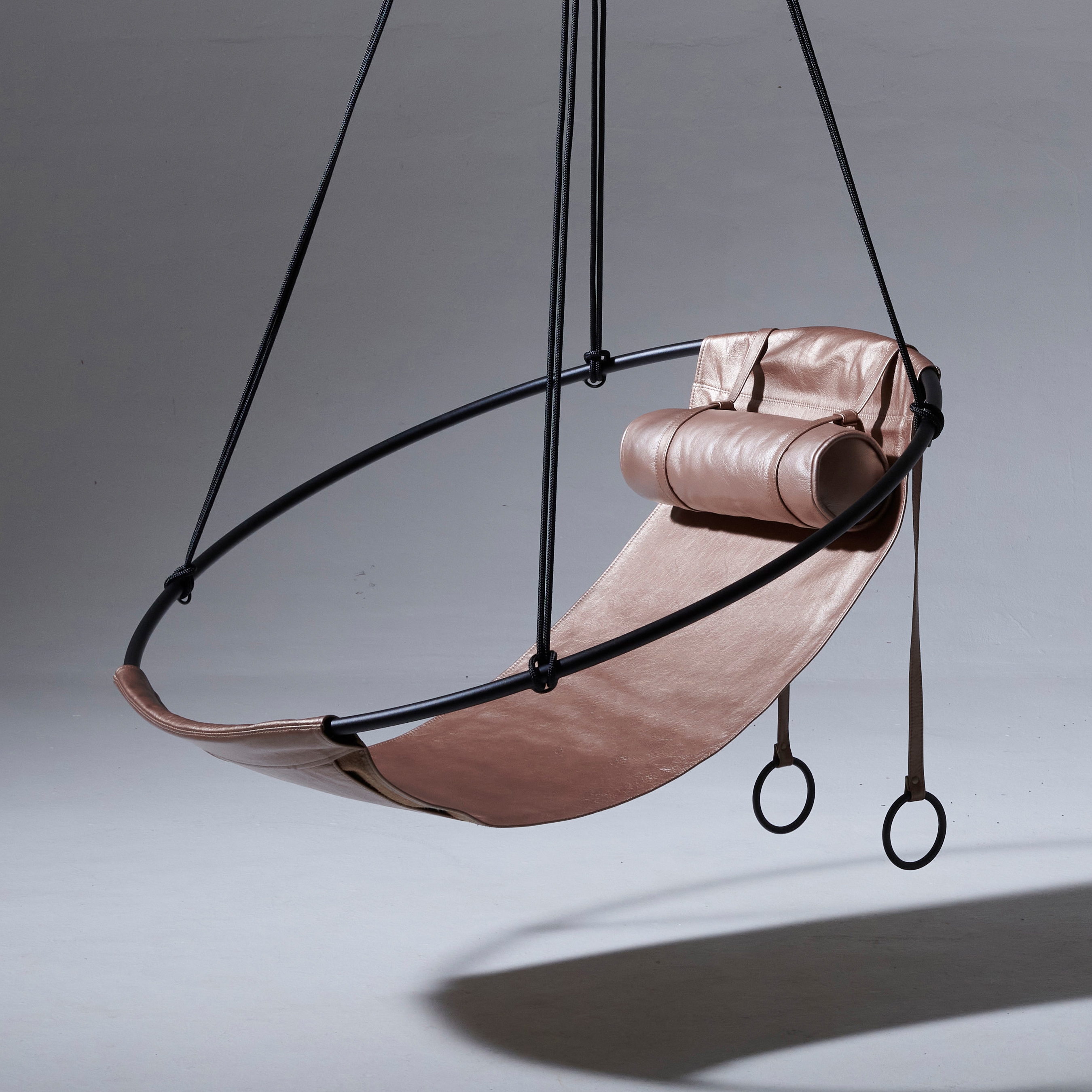 Sling Hanging Chair - Soft Leather Bronze