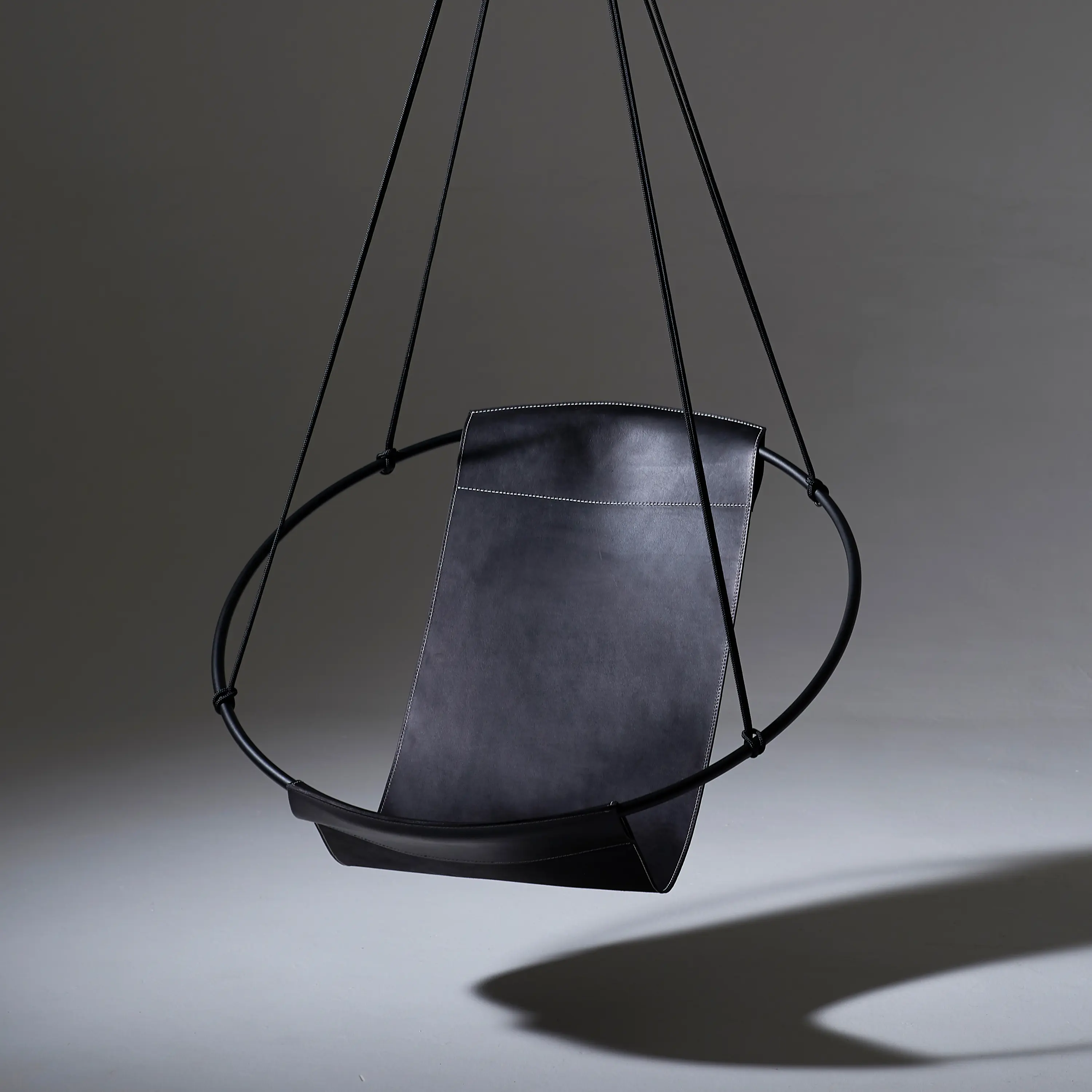 Studio Stirling - Sling Hanging Chair - Thick Leather Black