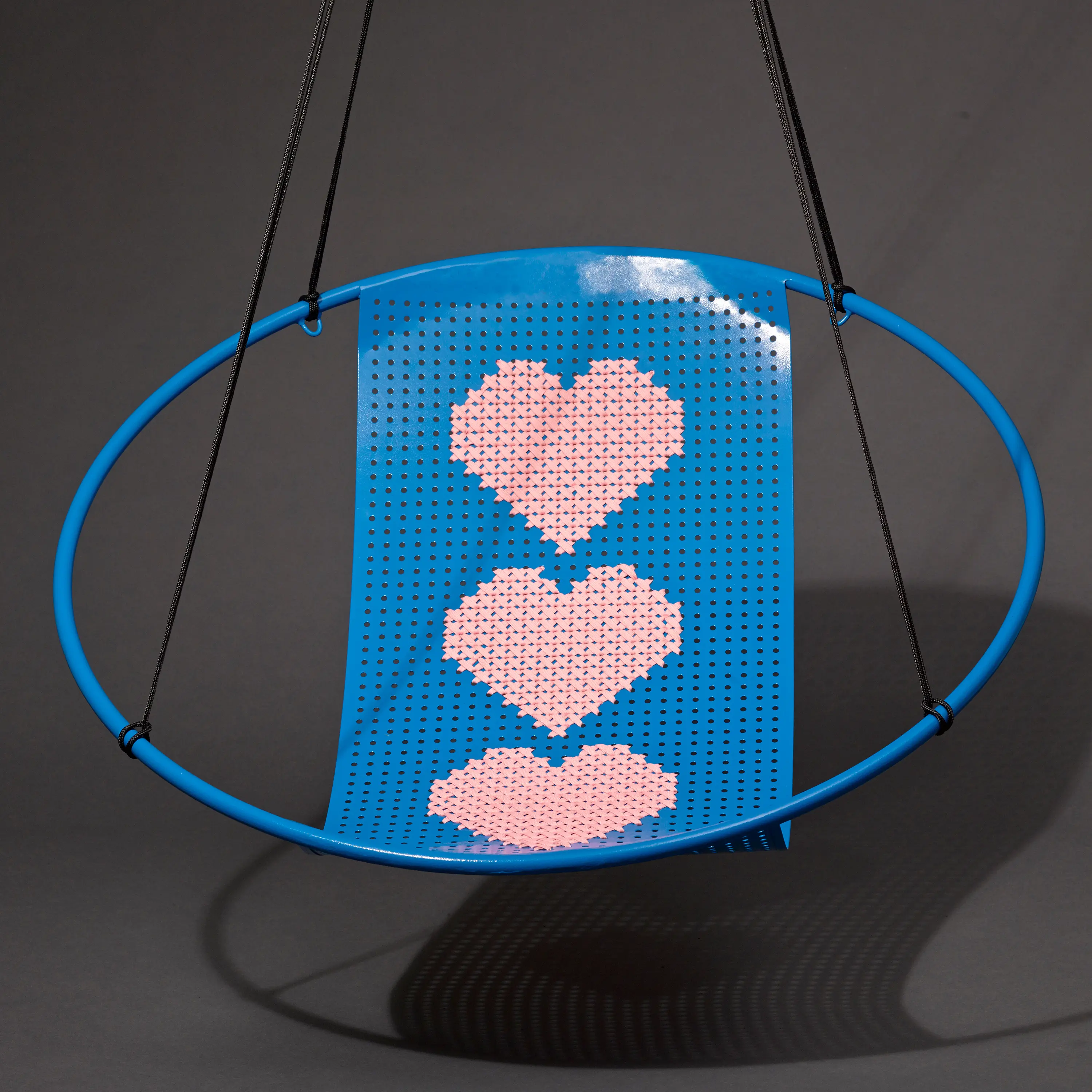 Studio Stirling - Embroidery Hanging Chair Swing Seat HEARTS