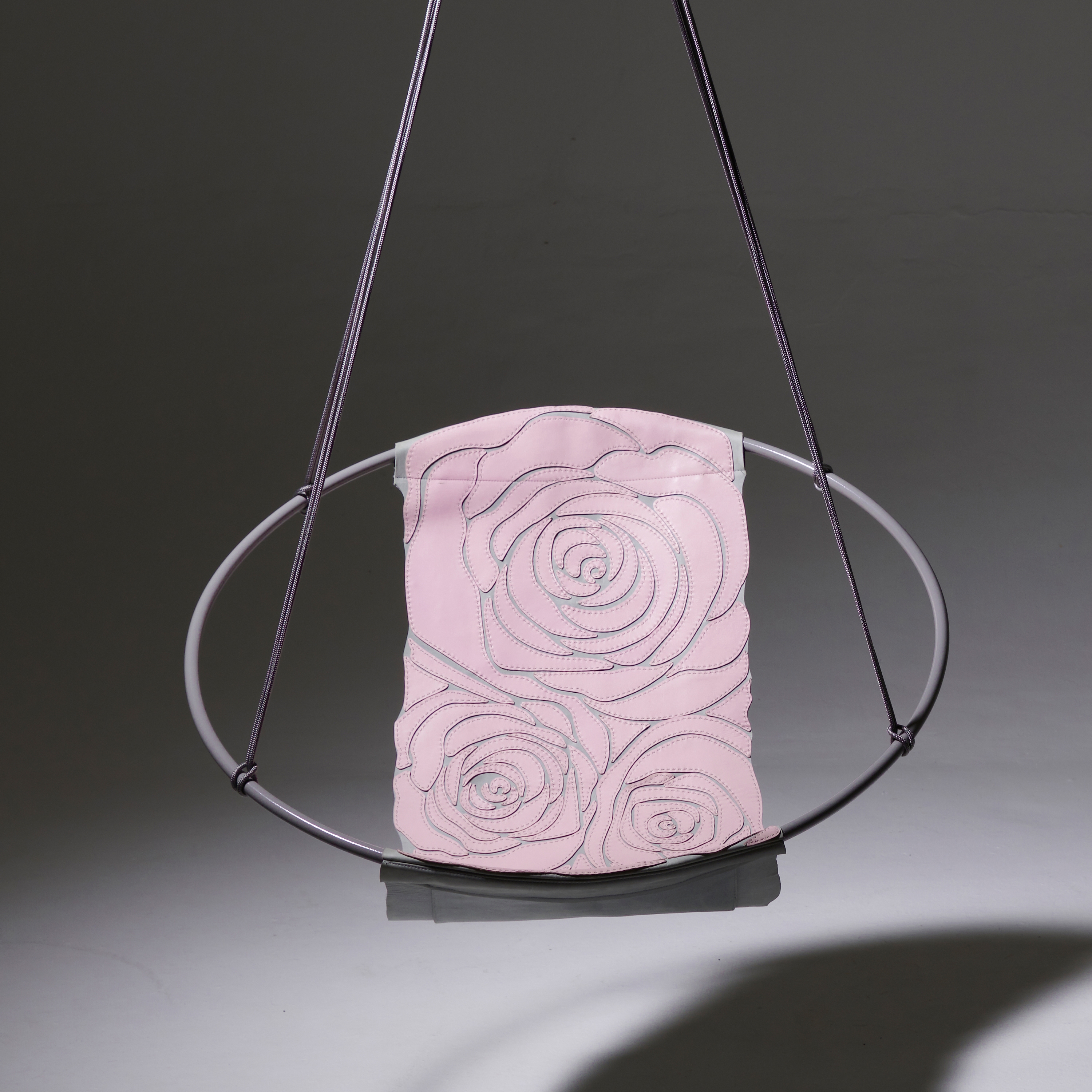 Sling Hanging Chair - Rose Hand-Stiched Pink