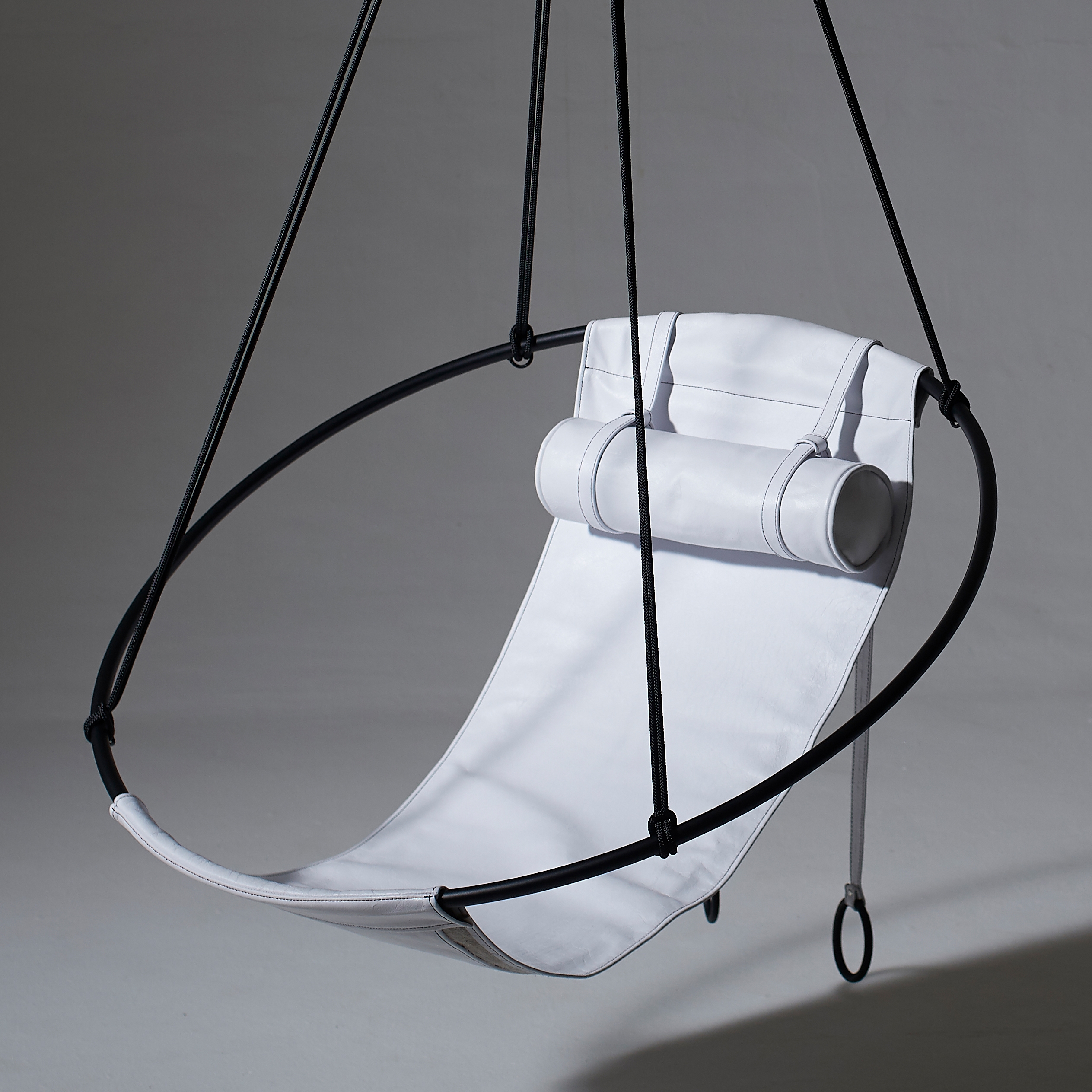 Sling Hanging Chair - Soft Leather White